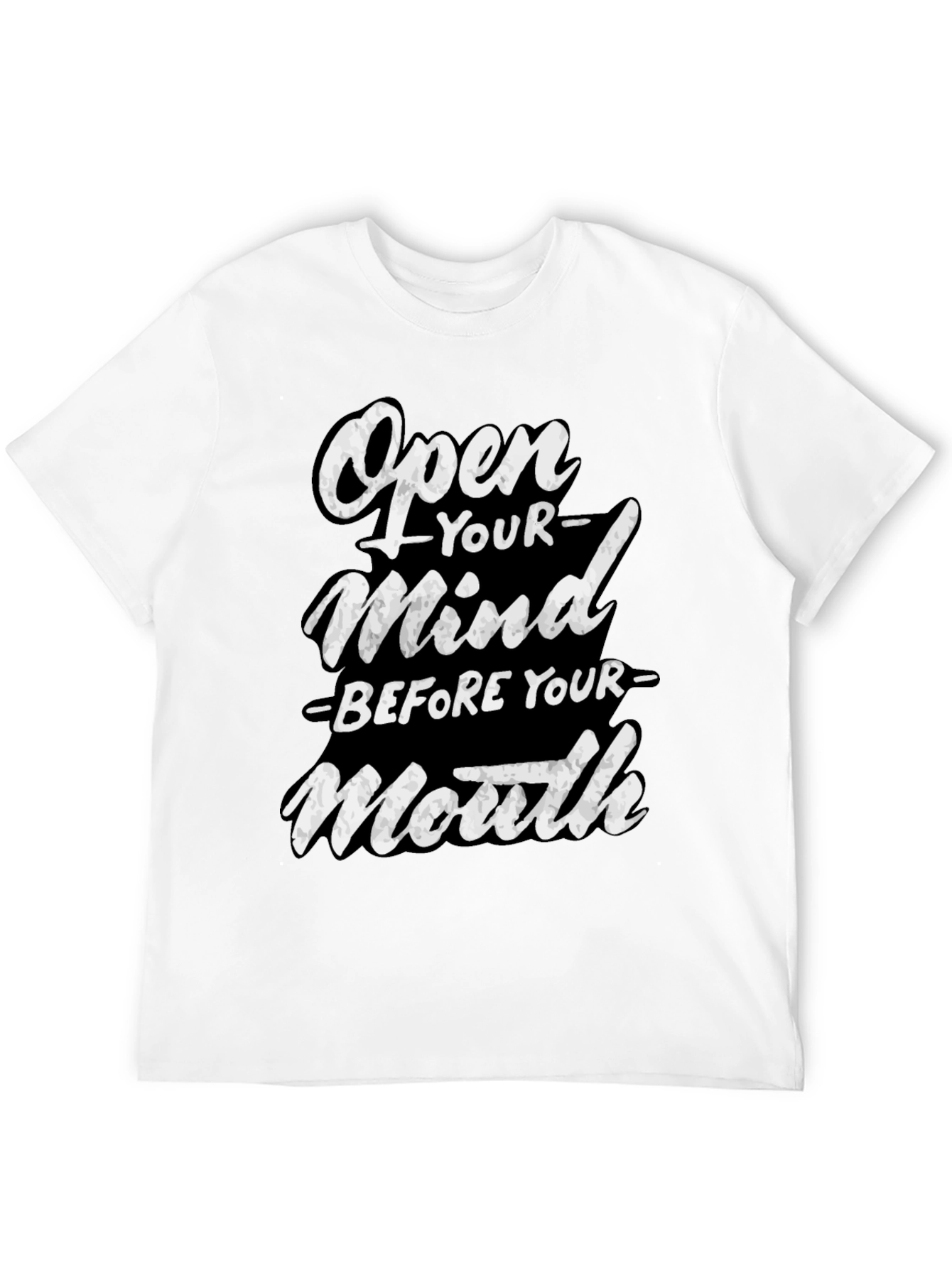 Open Your Mind Graphic T-Shirt - Black Cotton Tee