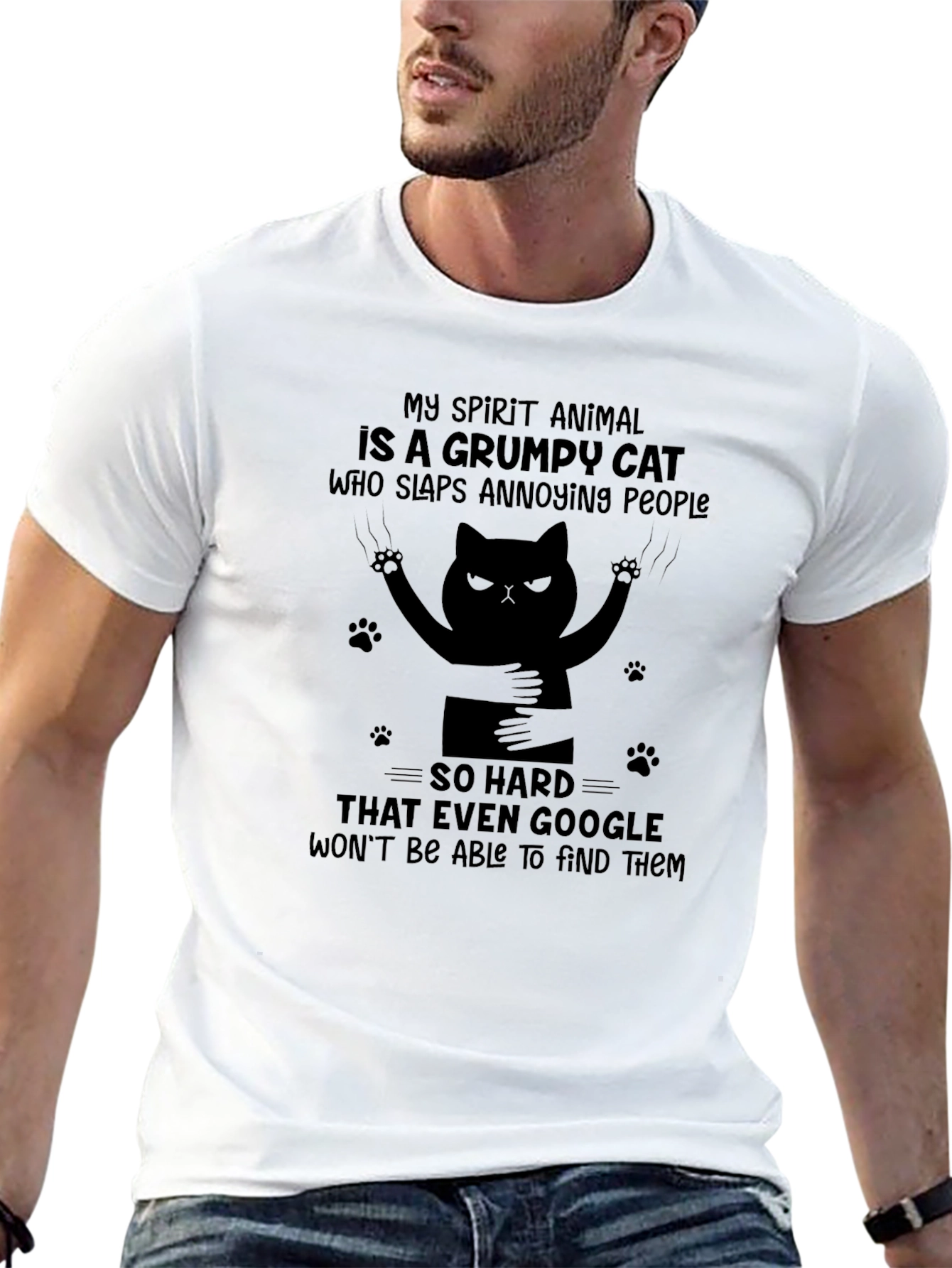 Grumpy Cat Slaps Annoying People T-Shirt