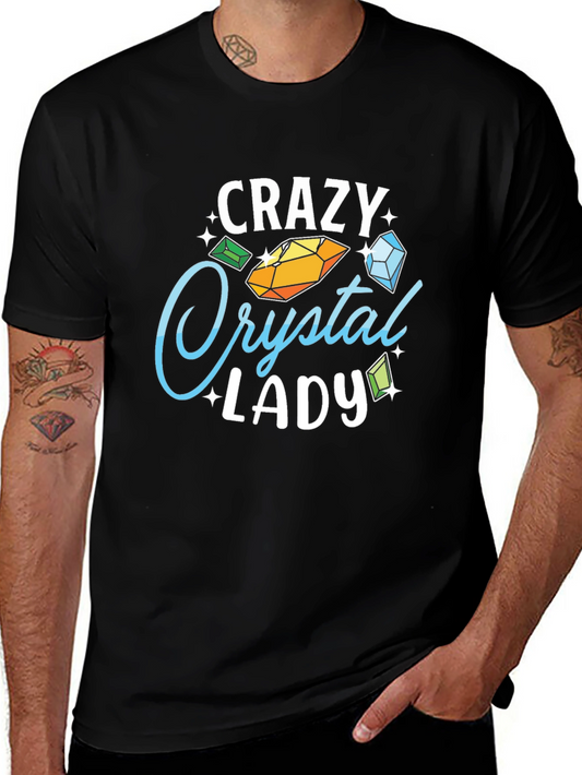 Crazy Crystal Lady Graphic Tee - Black