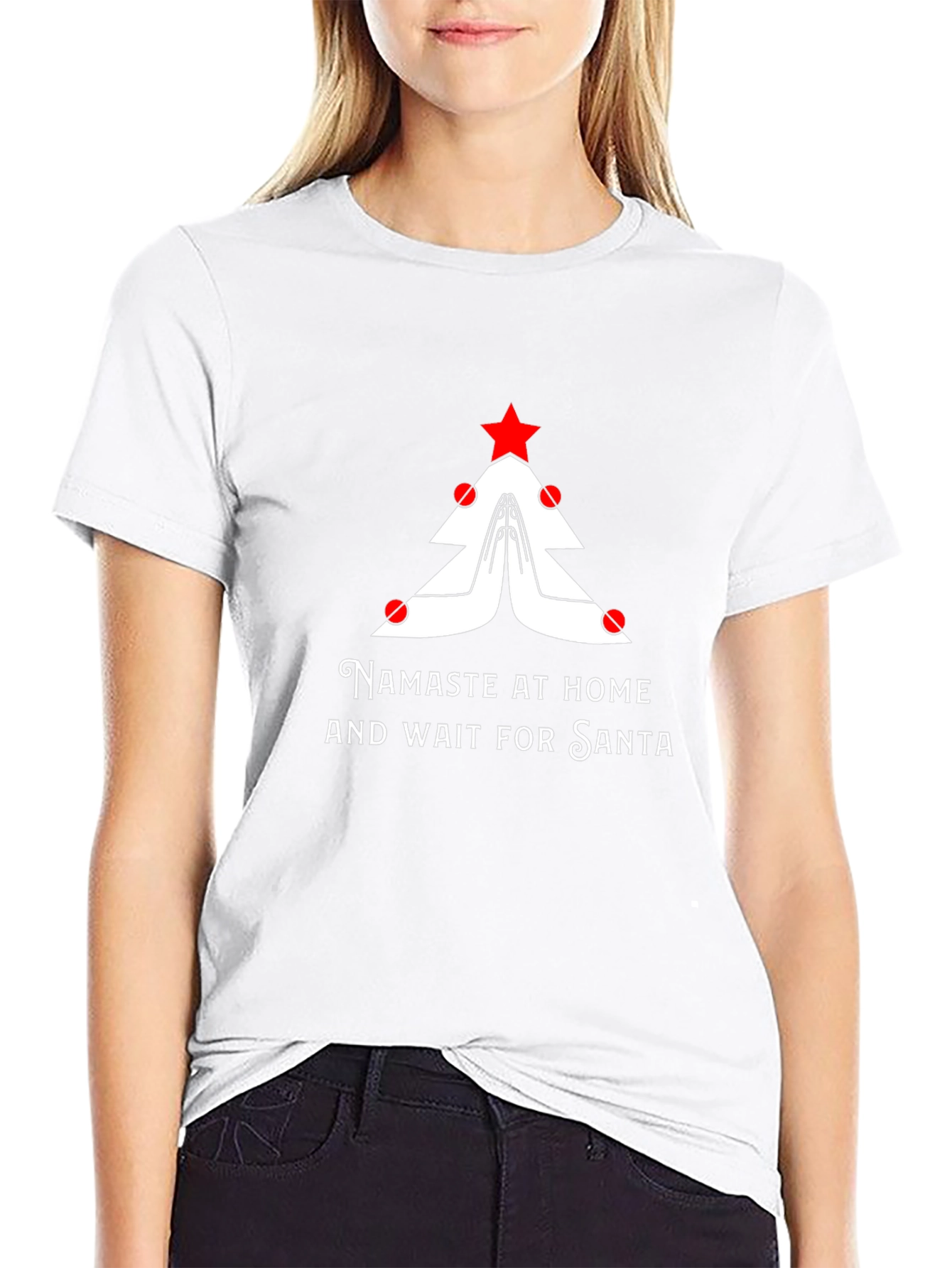 Namaste at Home Christmas T-Shirt