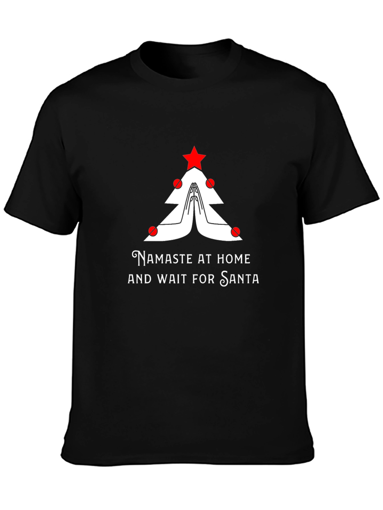 Namaste at Home Christmas T-Shirt