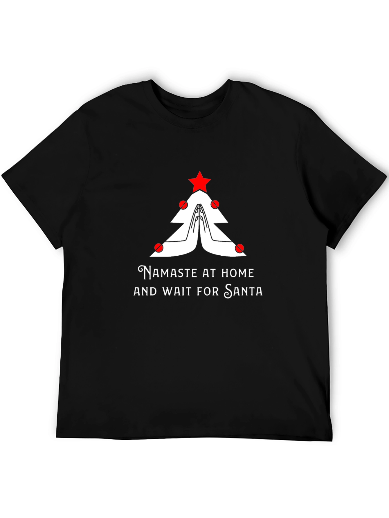 Namaste at Home Christmas T-Shirt