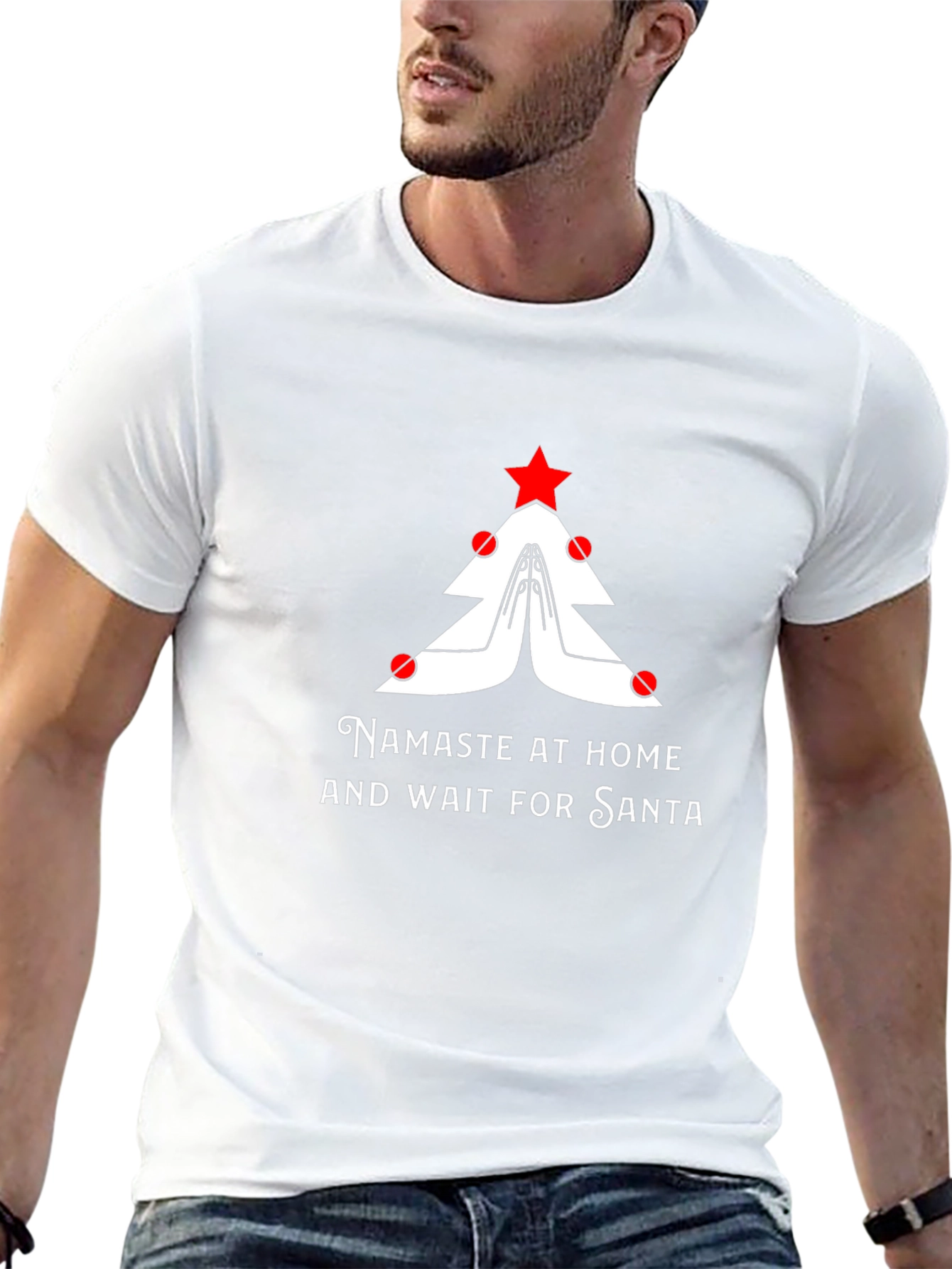 Namaste at Home Christmas T-Shirt