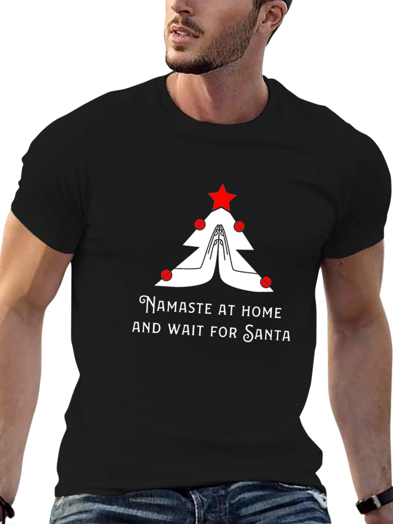 Namaste at Home Christmas T-Shirt