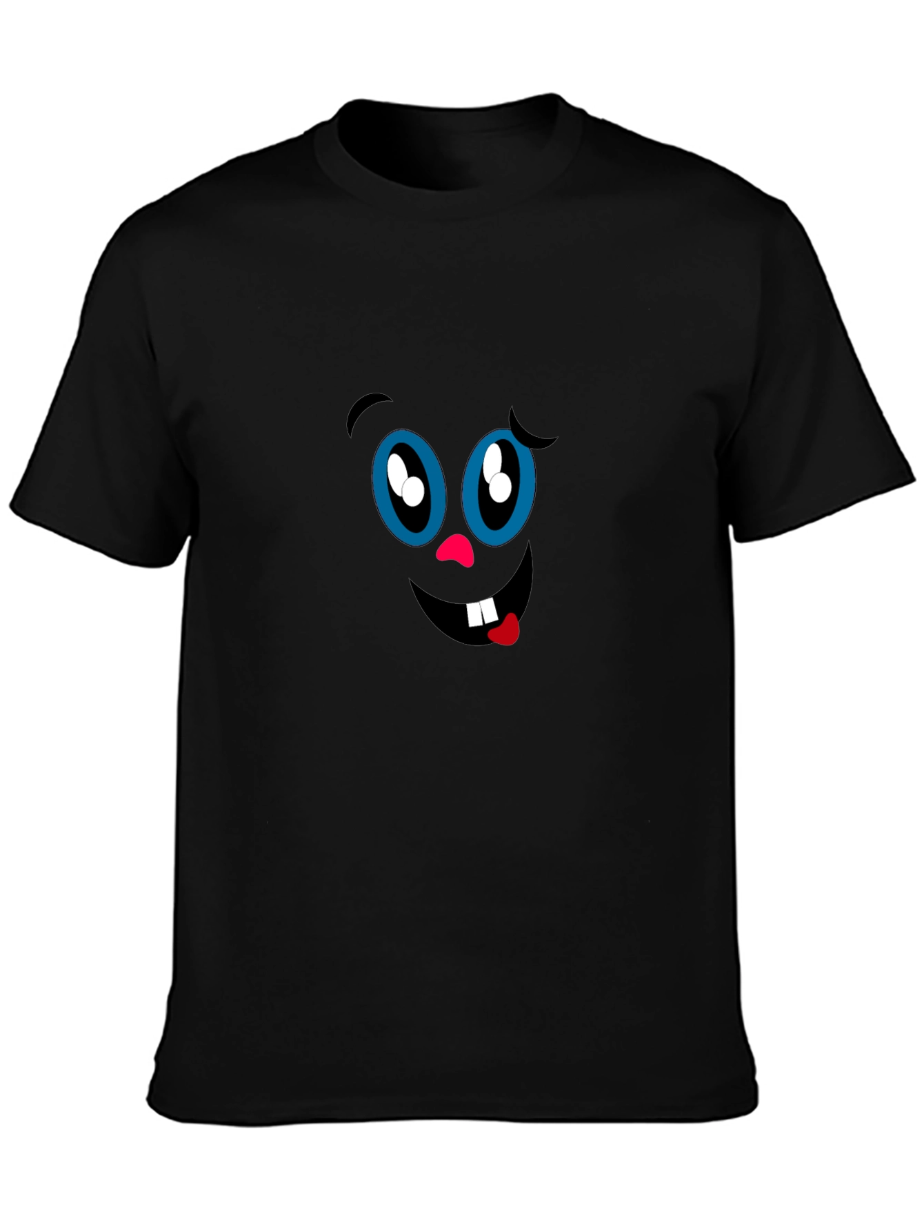 Funny Face Graphic Black T-Shirt