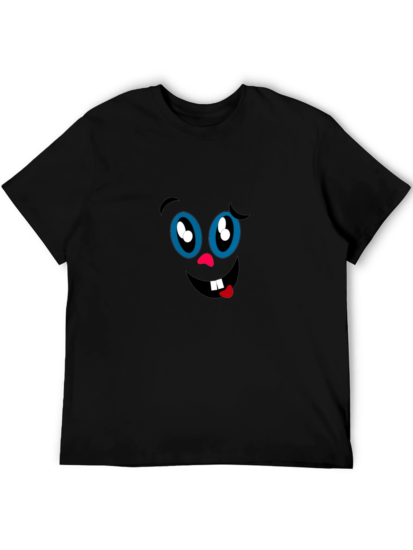 Funny Face Graphic Black T-Shirt