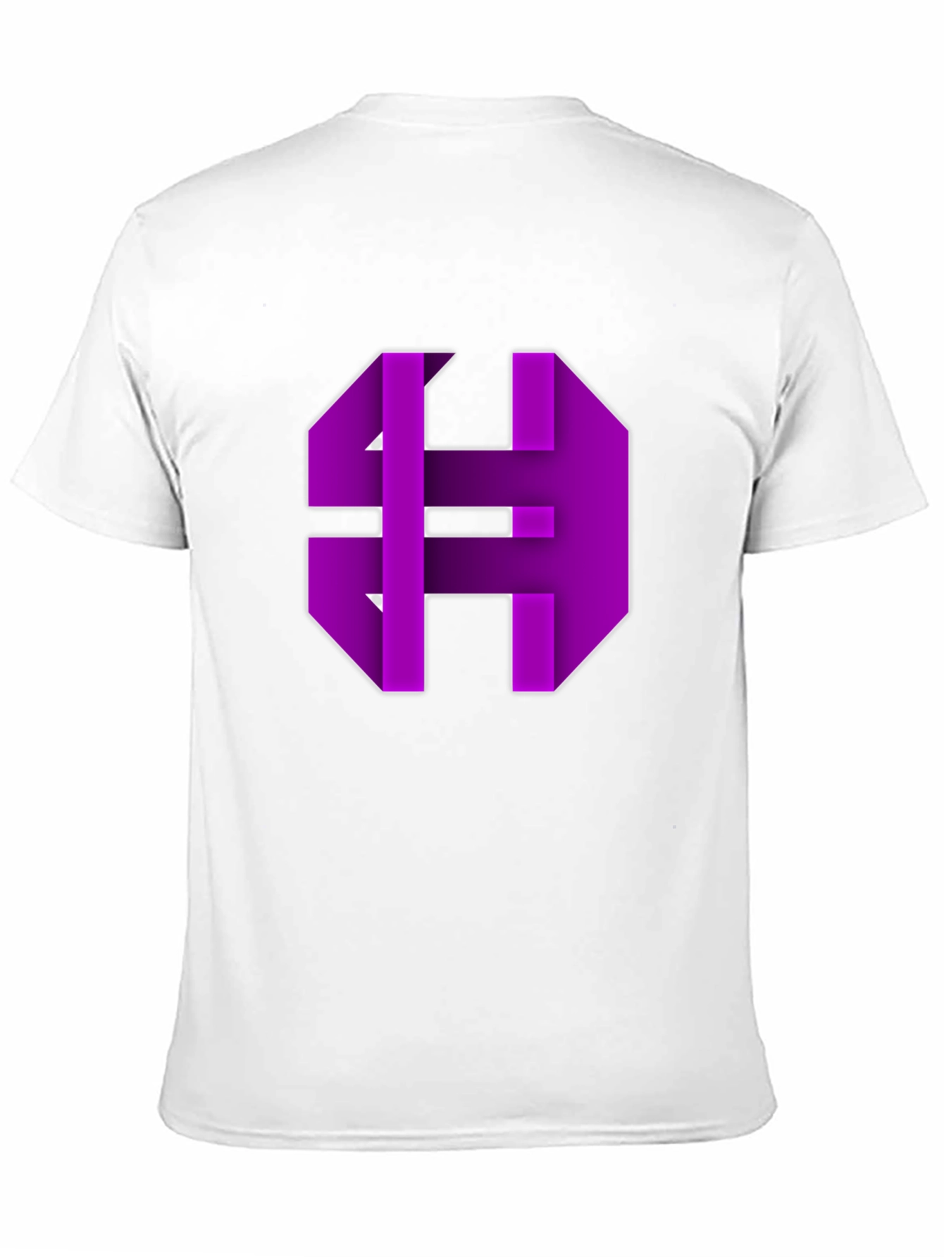 Abstract Purple Graphic Print Black Tee