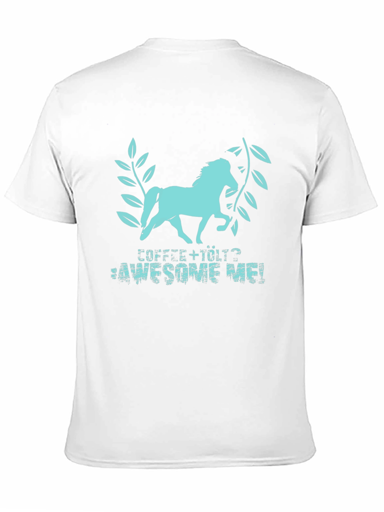 Coffee + Horse = Awesome Me! Black T-Shirt