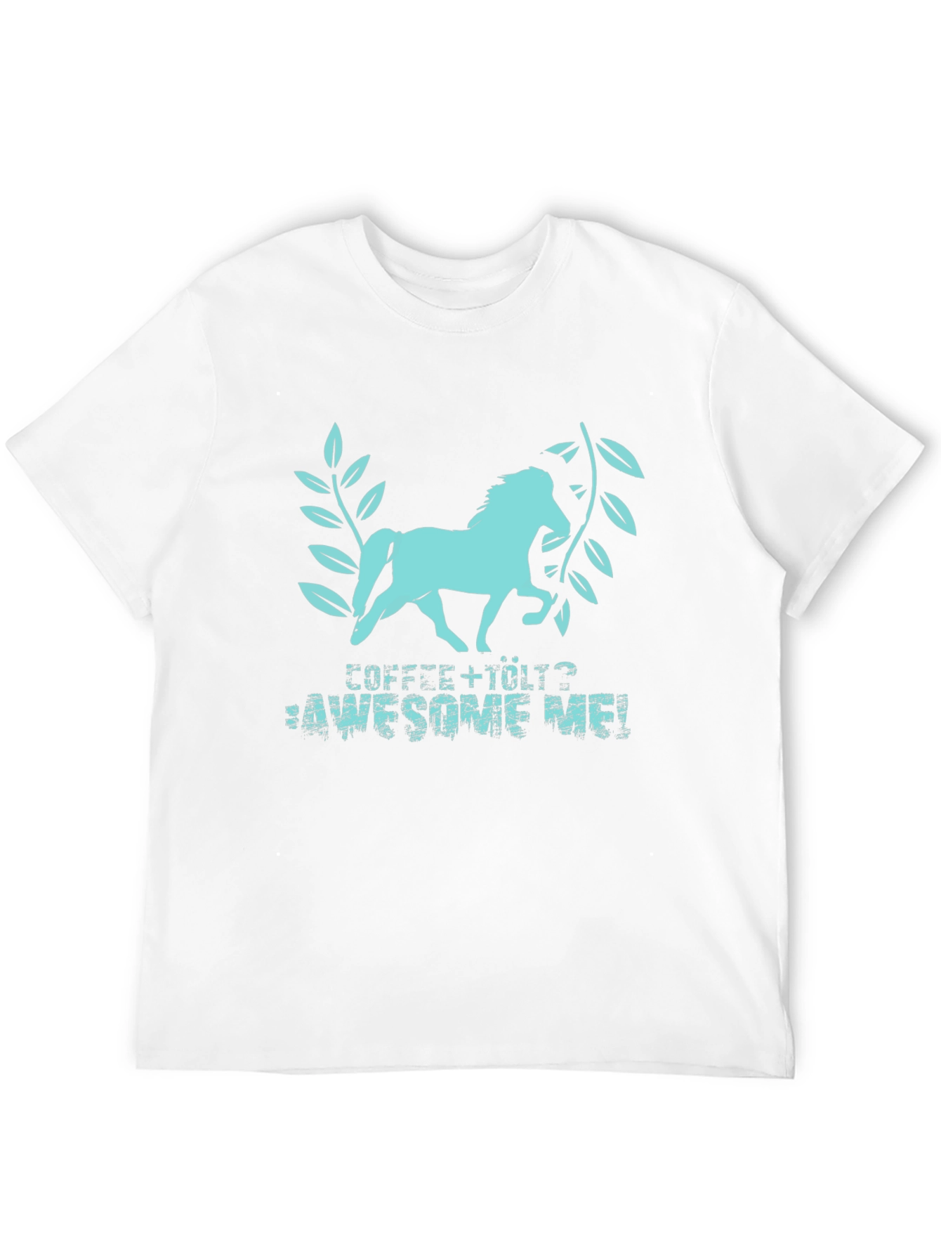 Coffee + Horse = Awesome Me! Black T-Shirt