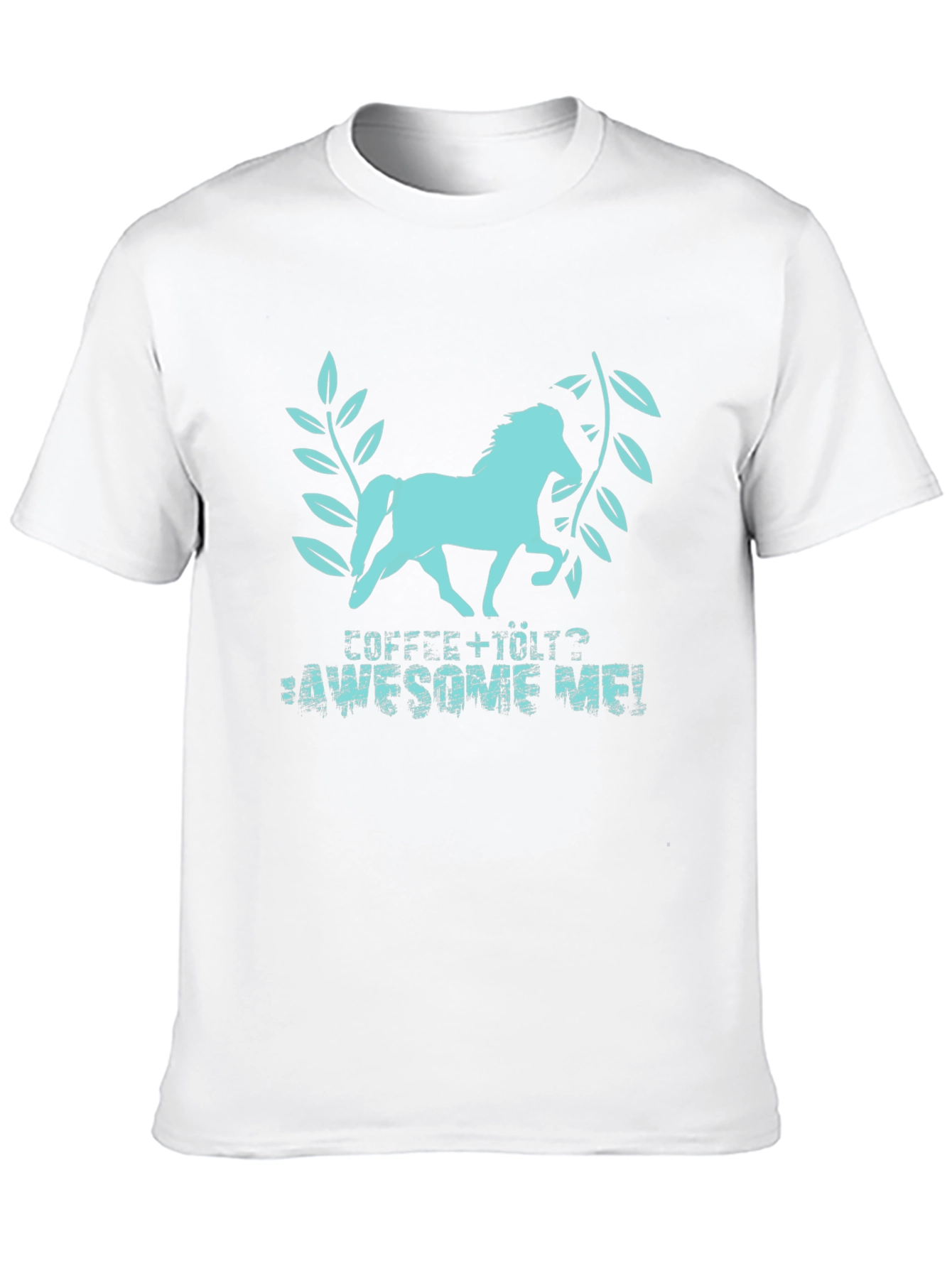 Coffee + Horse = Awesome Me! Black T-Shirt