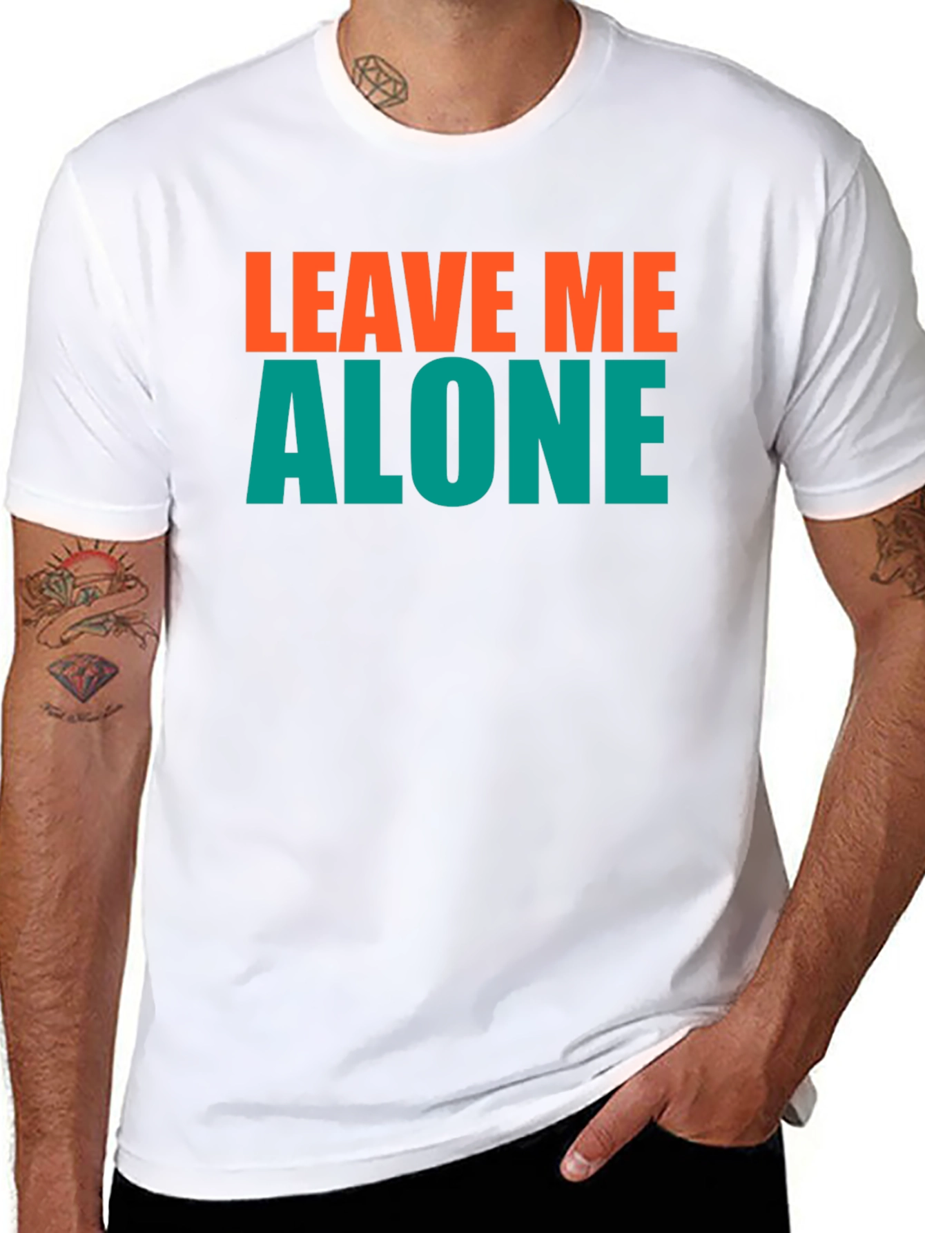 Leave Me Alone Graphic Tee - Black