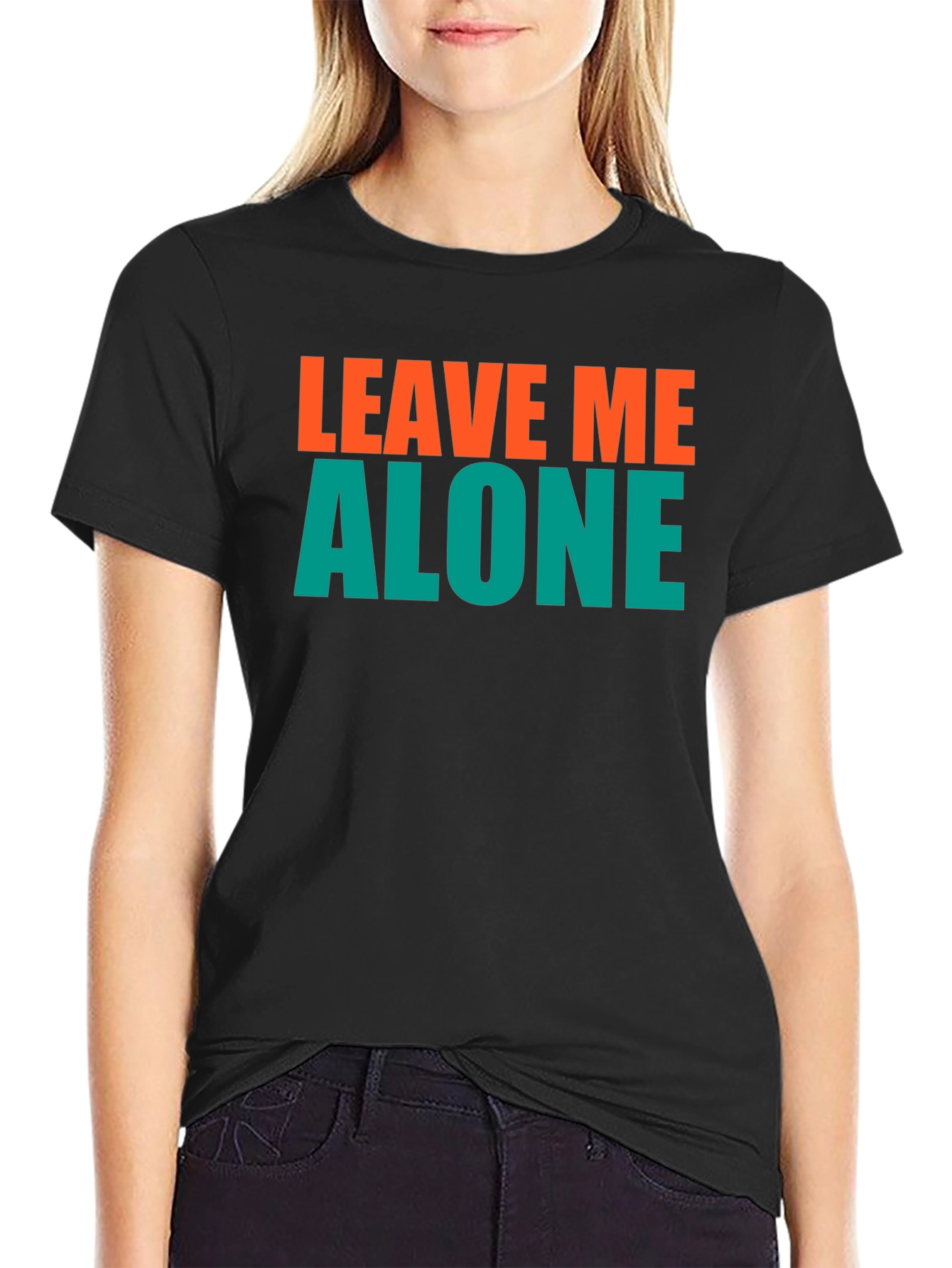 Leave Me Alone Graphic Tee - Black
