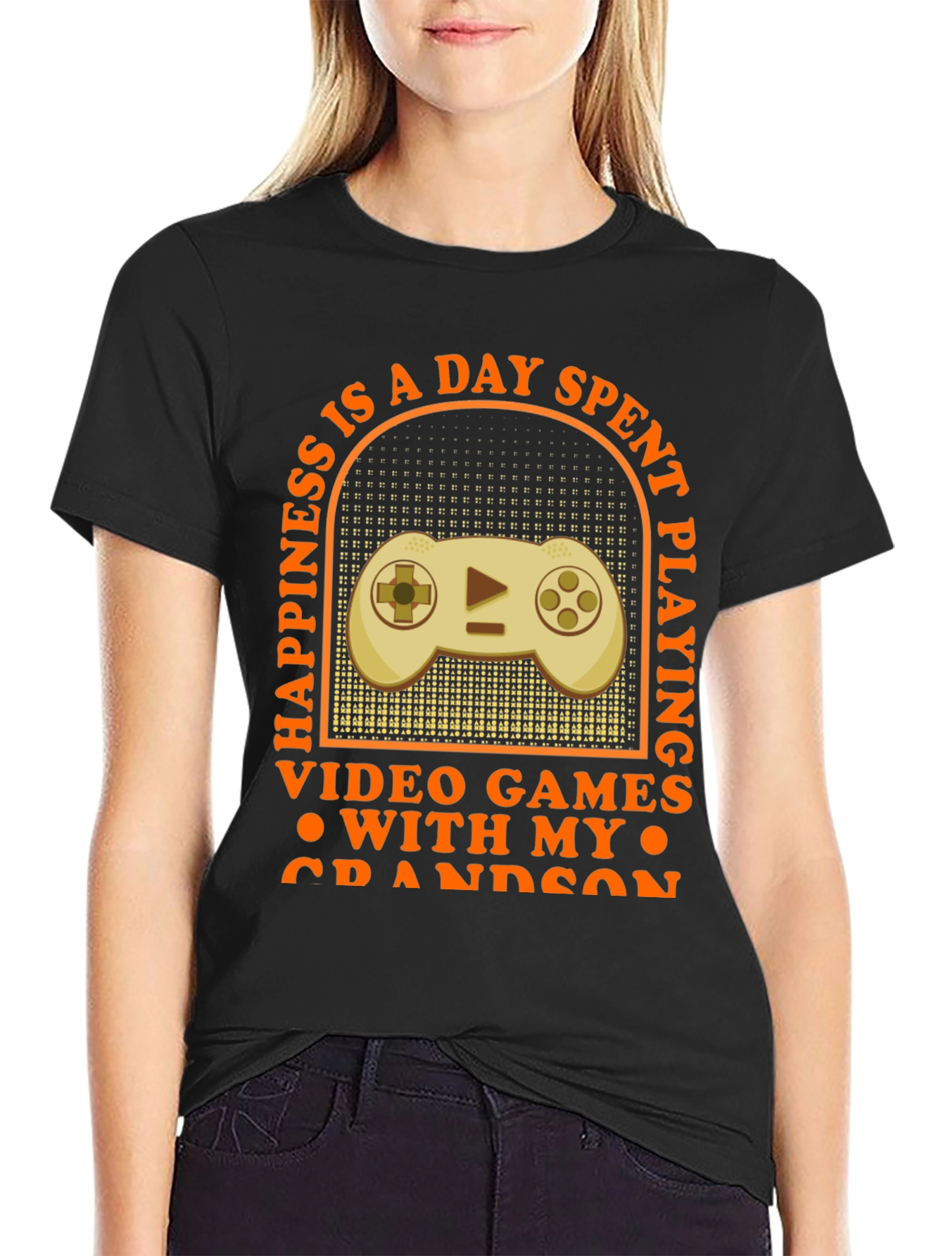 Gamer Grandson T-Shirt: Happiness Is Playing Video Games