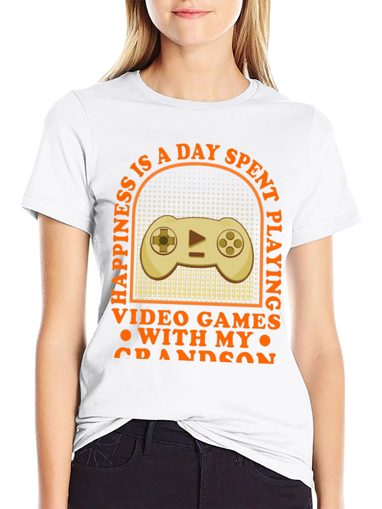 Gamer Grandson T-Shirt: Happiness Is Playing Video Games