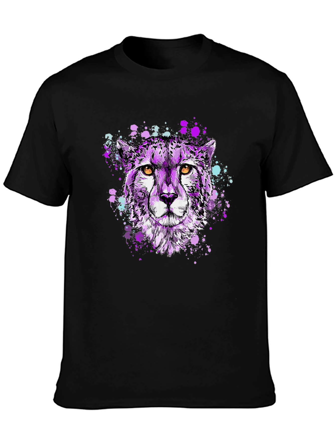 Purple Cheetah Graphic T-Shirt - Stylish Mens Tee