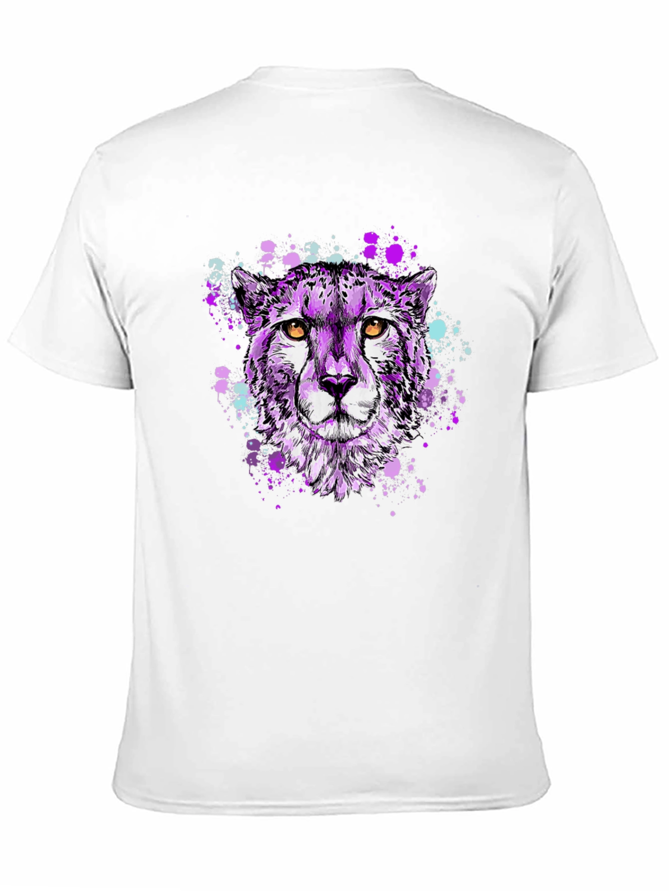 Purple Cheetah Graphic T-Shirt - Stylish Mens Tee