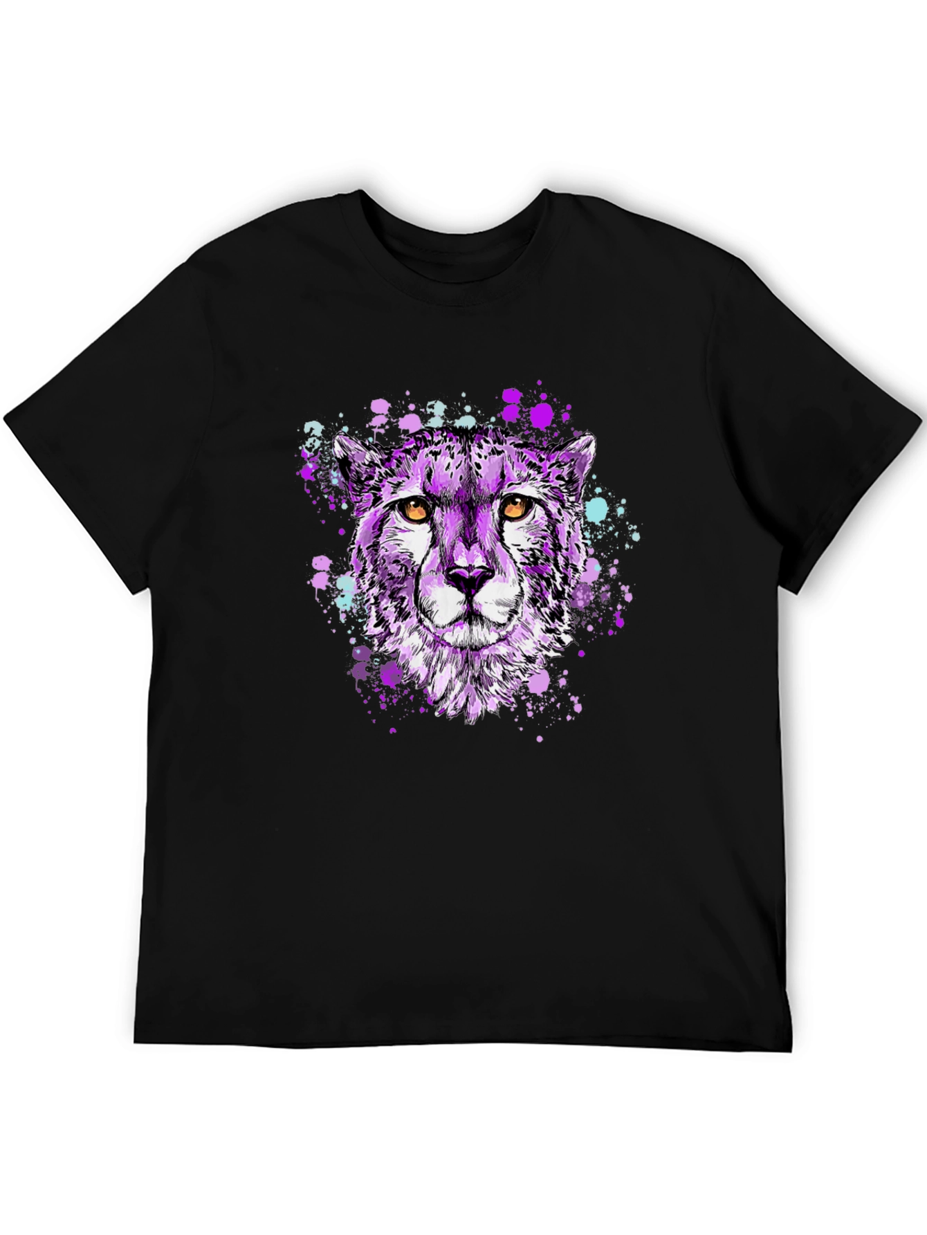Purple Cheetah Graphic T-Shirt - Stylish Mens Tee