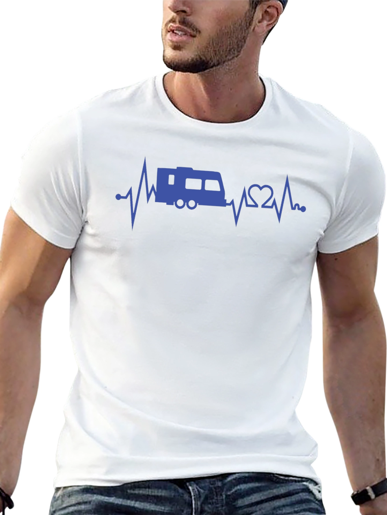 RV Heartbeat T-Shirt - Camping Lover Tee