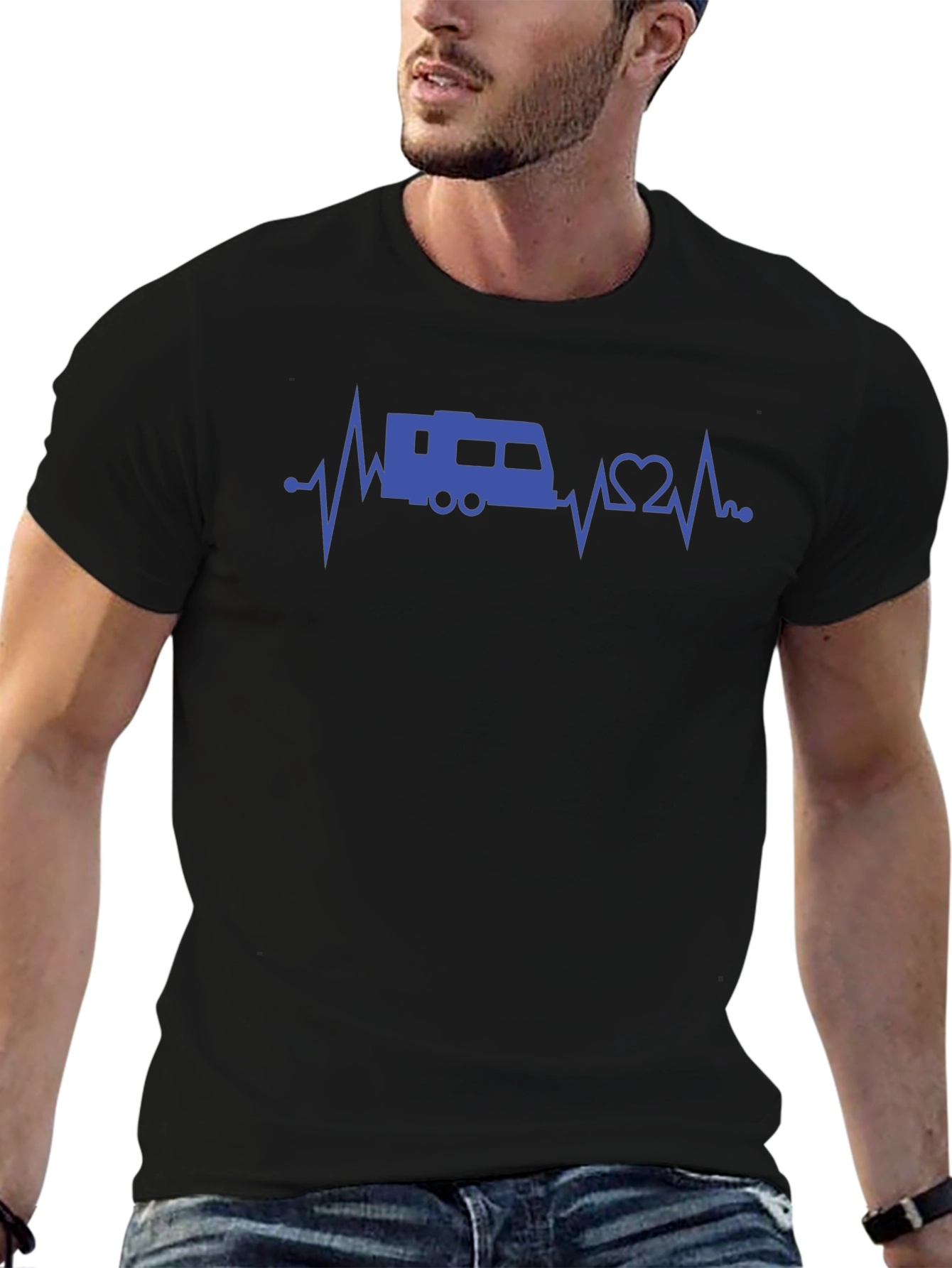 RV Heartbeat T-Shirt - Camping Lover Tee