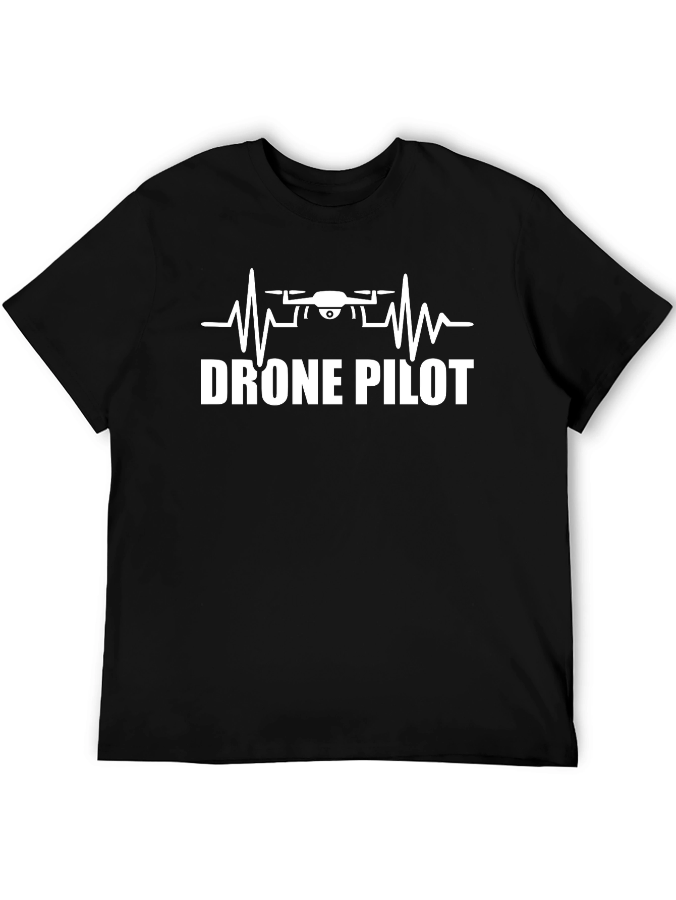 Drone Pilot T-Shirt - Black Cotton Graphic Tee
