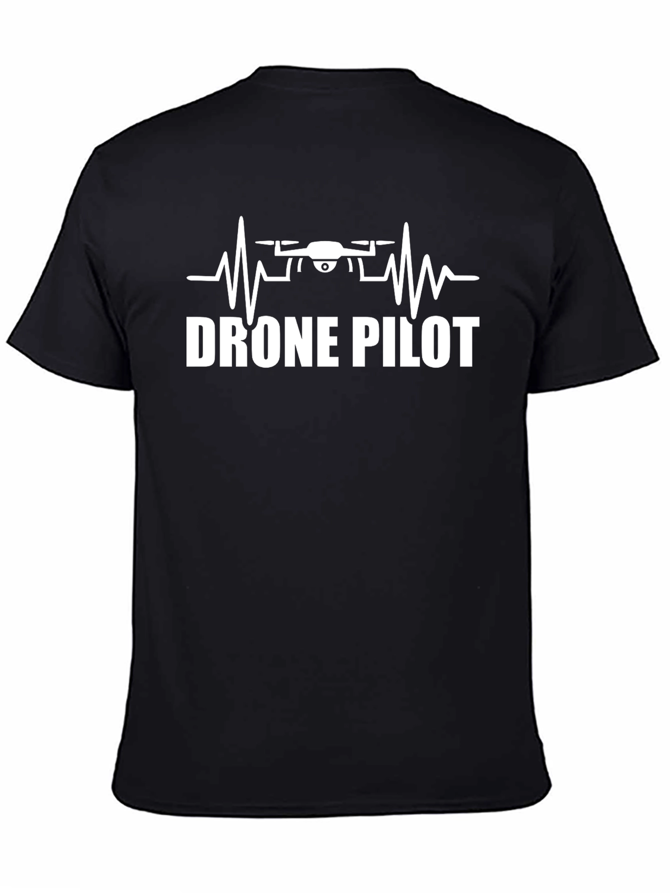 Drone Pilot T-Shirt - Black Cotton Graphic Tee