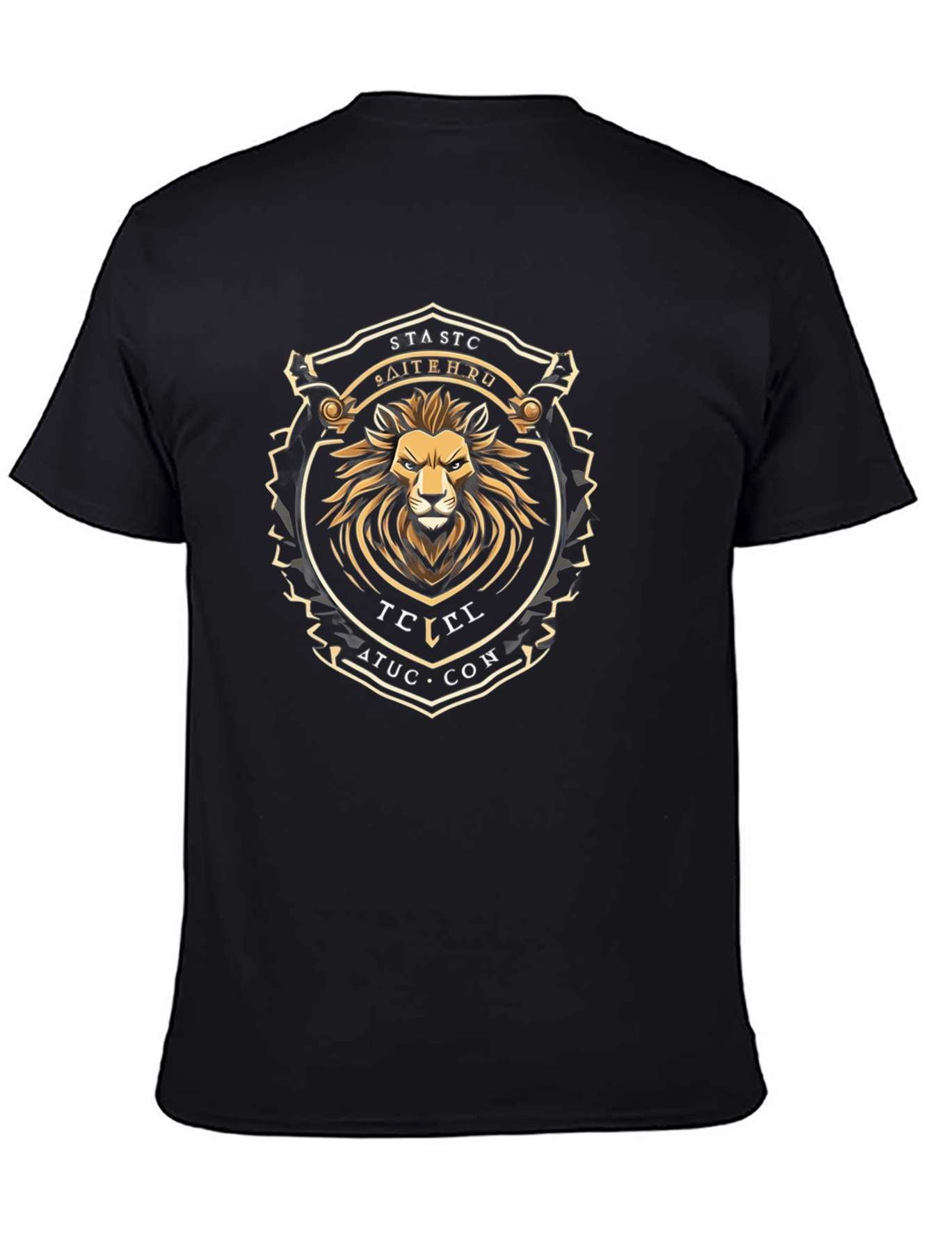 Lion Crest Graphic Tee - Stylish Black T-Shirt