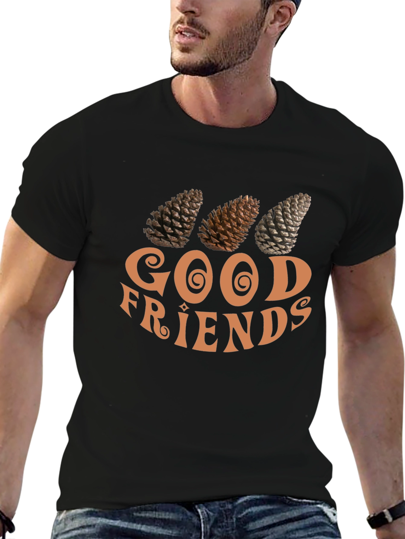 Good Friends Pine Cone Graphic Tee - Unisex