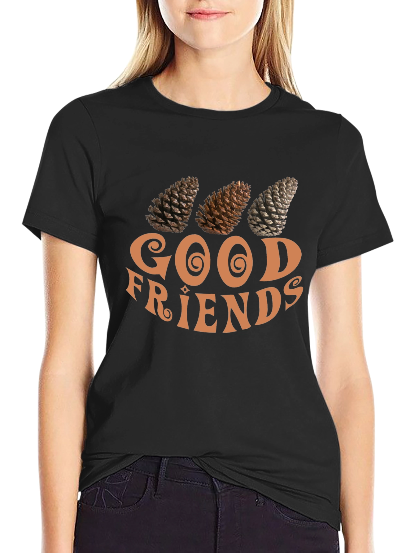Good Friends Pine Cone Graphic Tee - Unisex