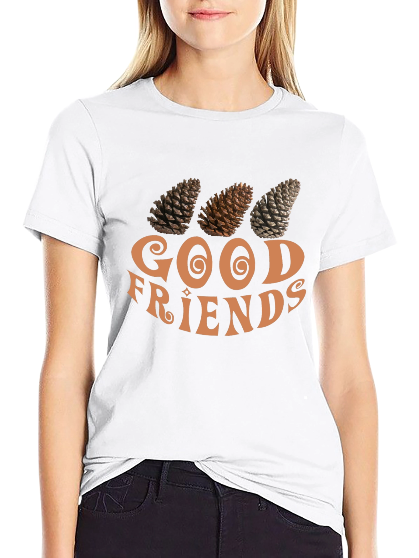 Good Friends Pine Cone Graphic Tee - Unisex