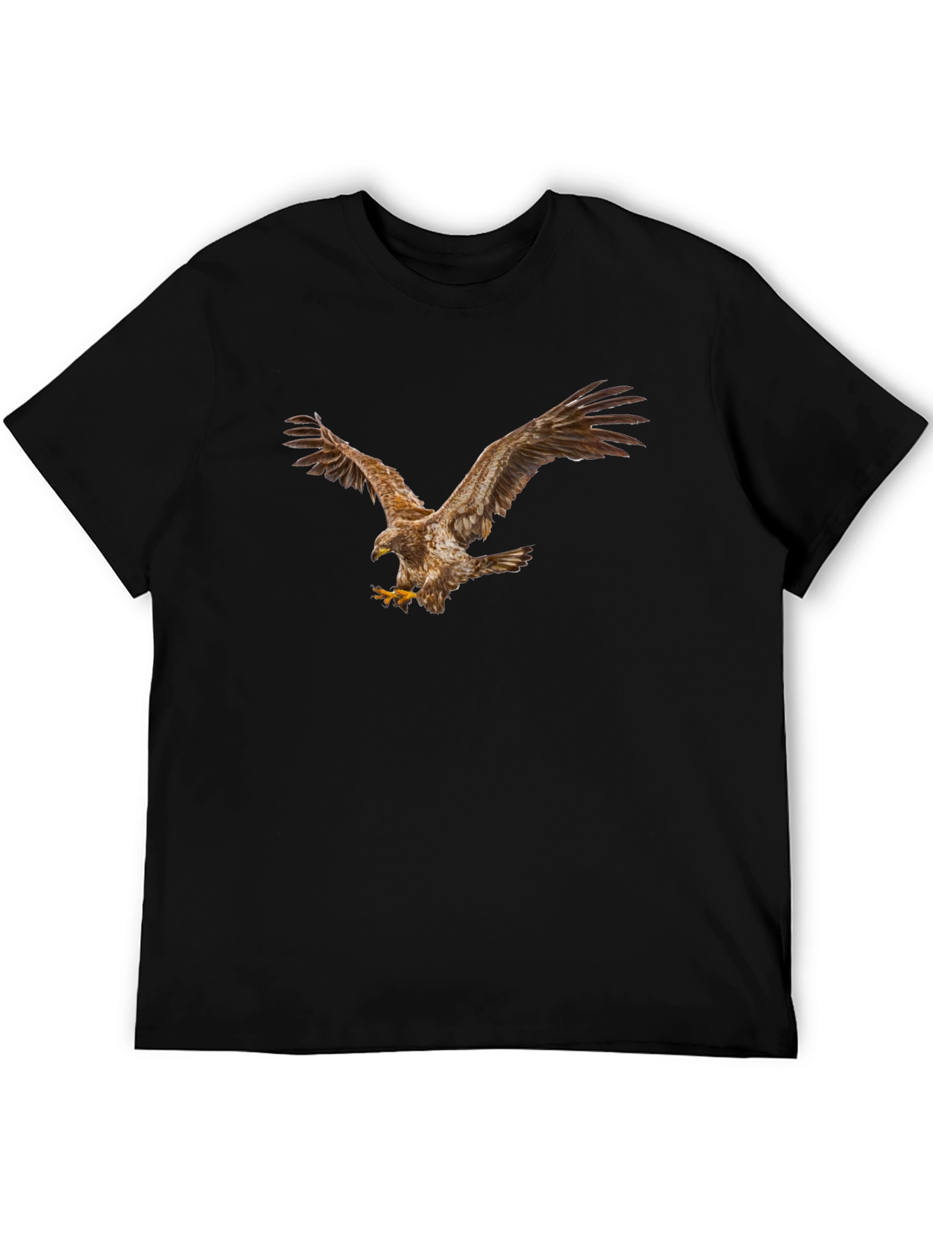 Eagle Graphic Print Mens Black T-Shirt