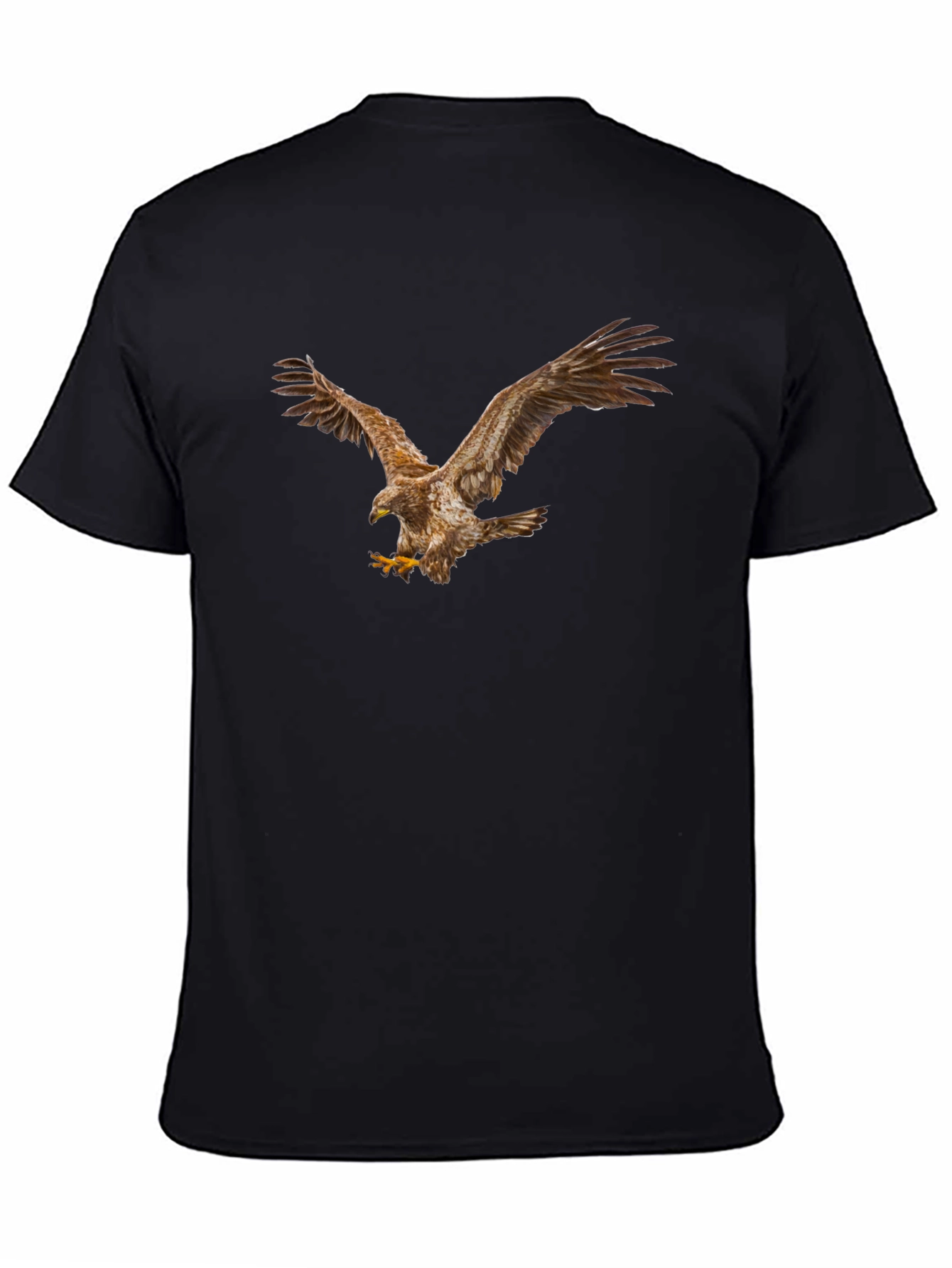 Eagle Graphic Print Mens Black T-Shirt