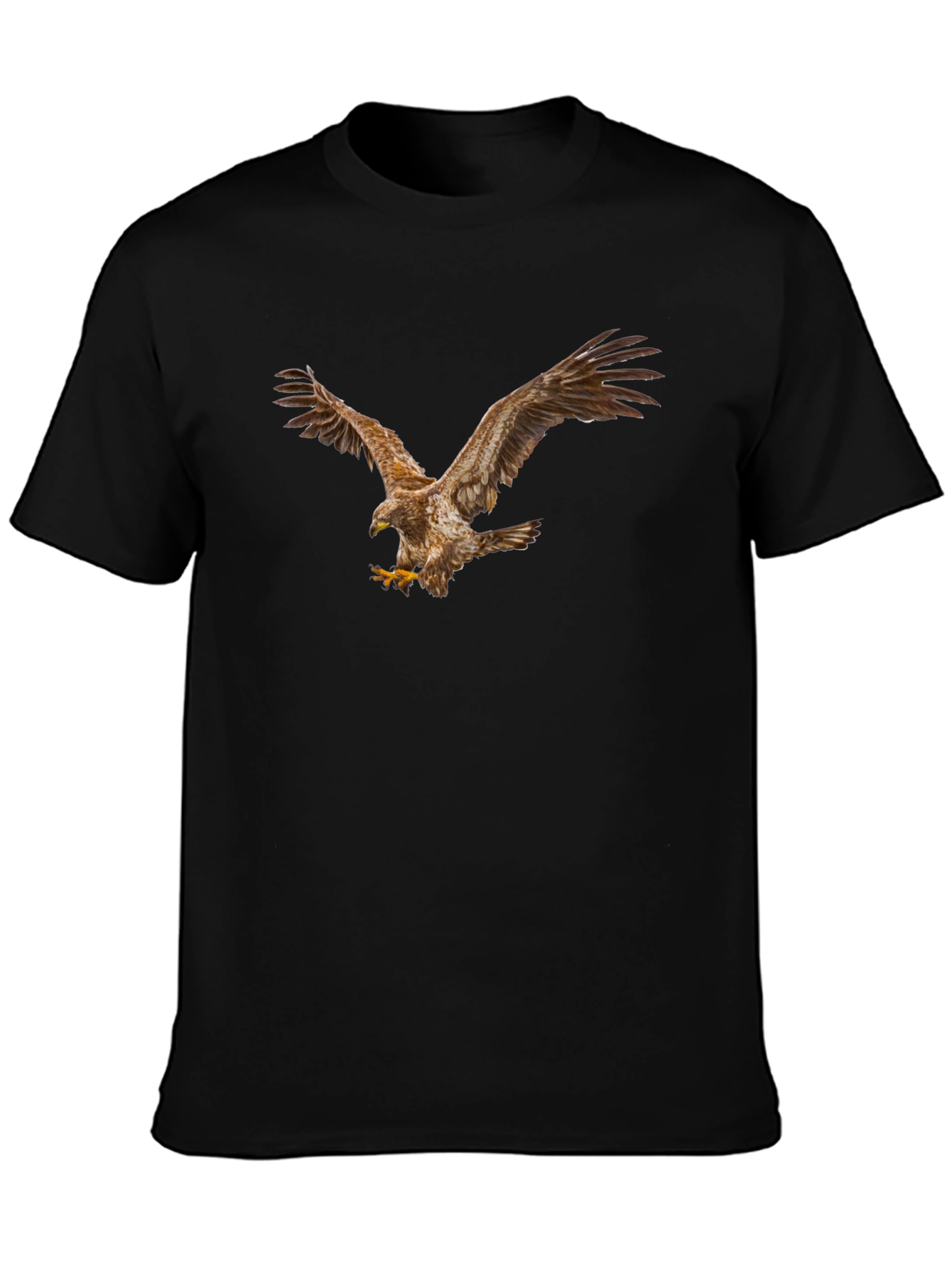 Eagle Graphic Print Mens Black T-Shirt