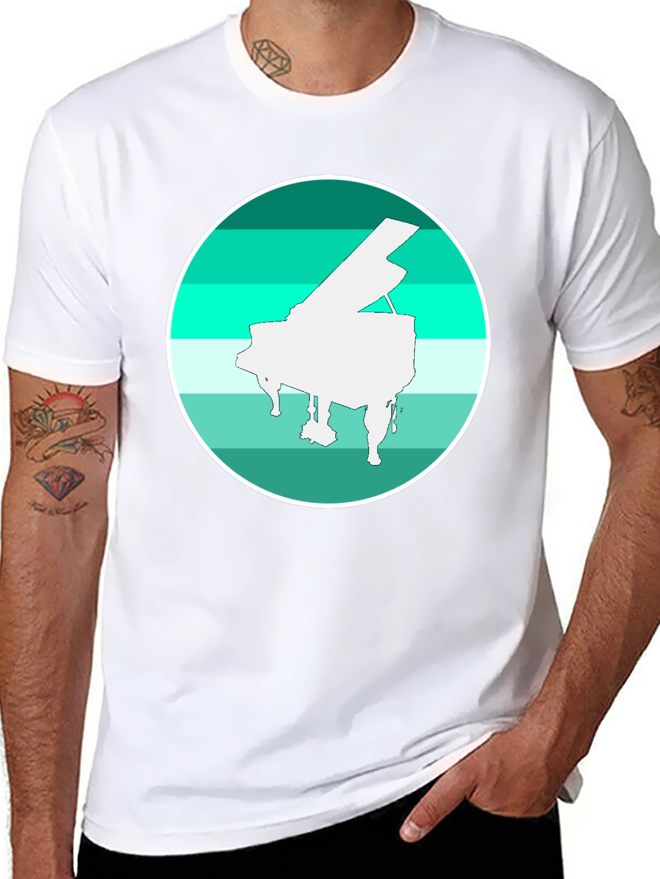 Piano Graphic Tee - Musical T-Shirt