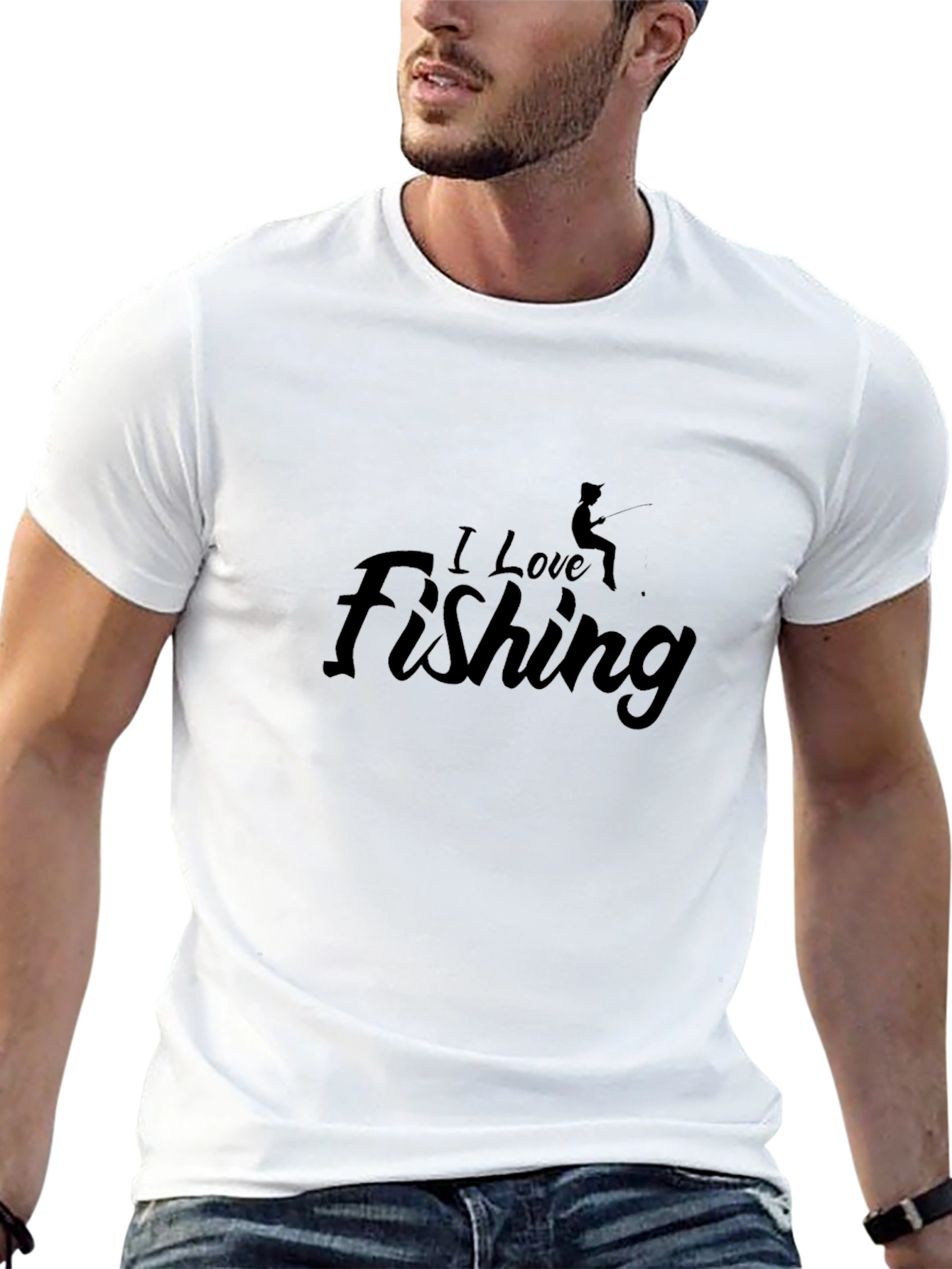 I Love Fishing Black T-Shirt
