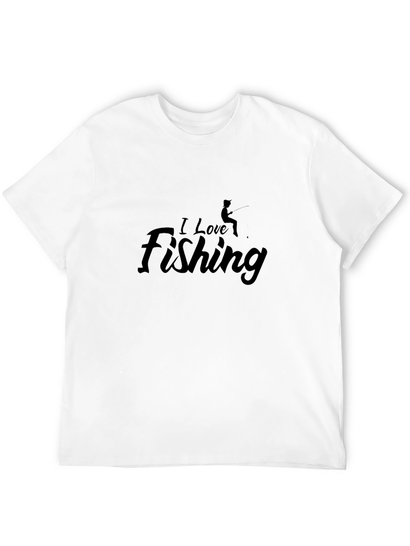 I Love Fishing Black T-Shirt