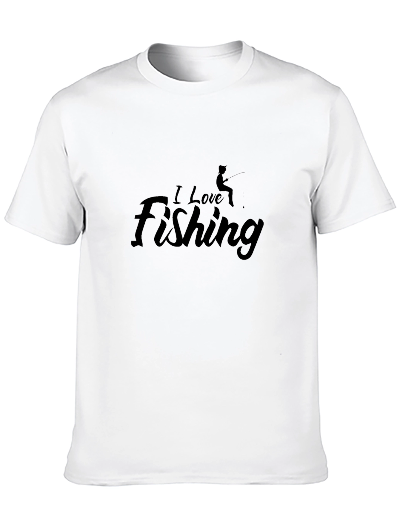 I Love Fishing Black T-Shirt