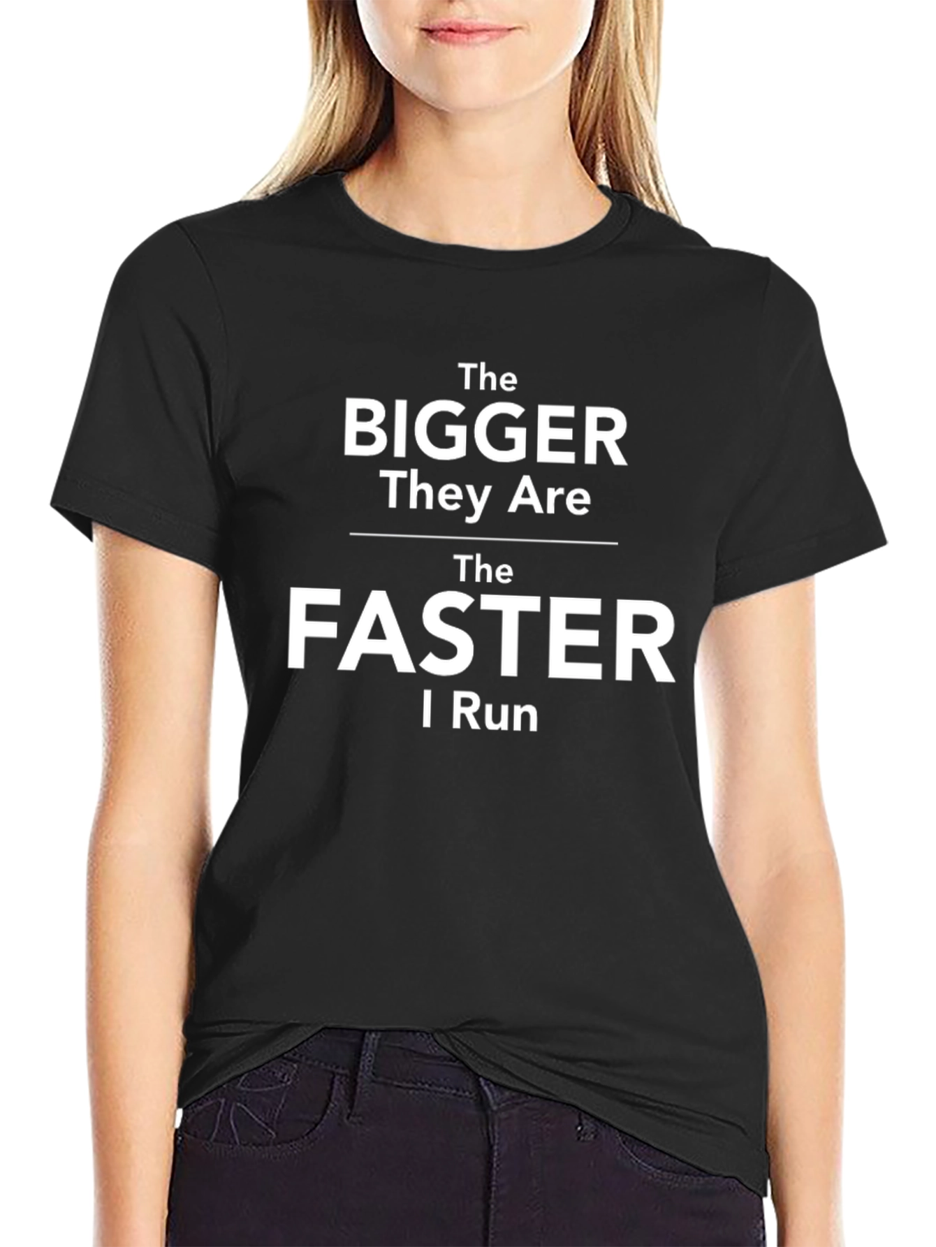 The Bigger They Are Funny Running T-Shirt