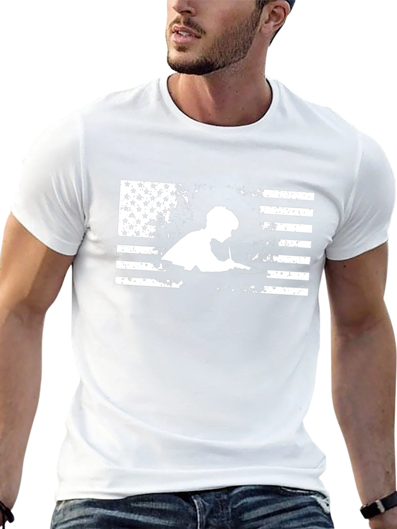 Patriotic Pool Player T-Shirt - American Flag Billiards
