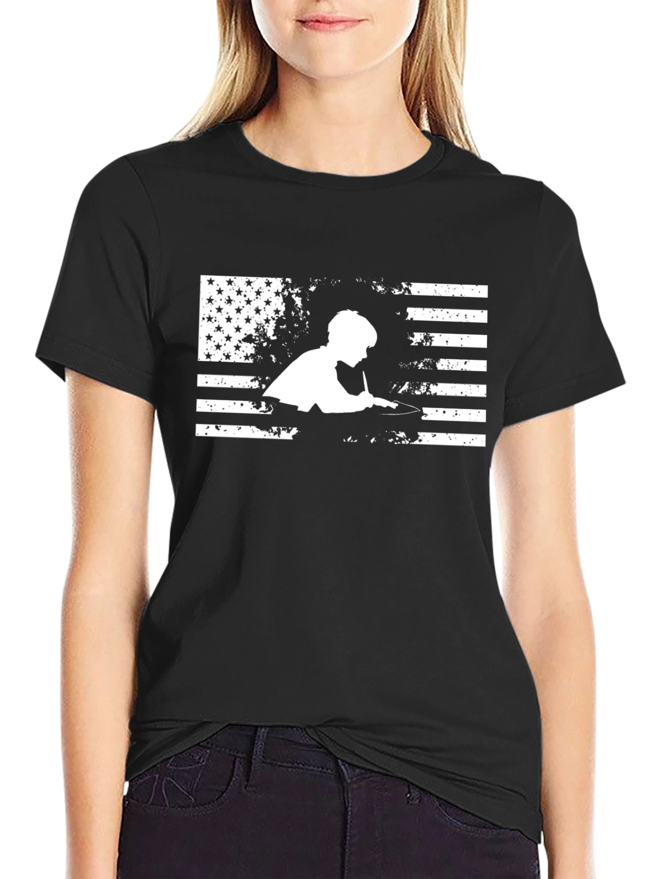 Patriotic Pool Player T-Shirt - American Flag Billiards