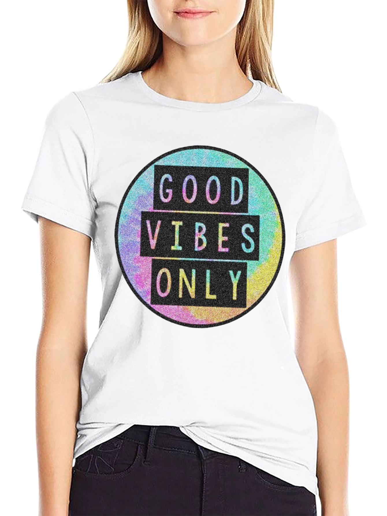 Good Vibes Only Graphic Tee - Trendy Casual Shirt