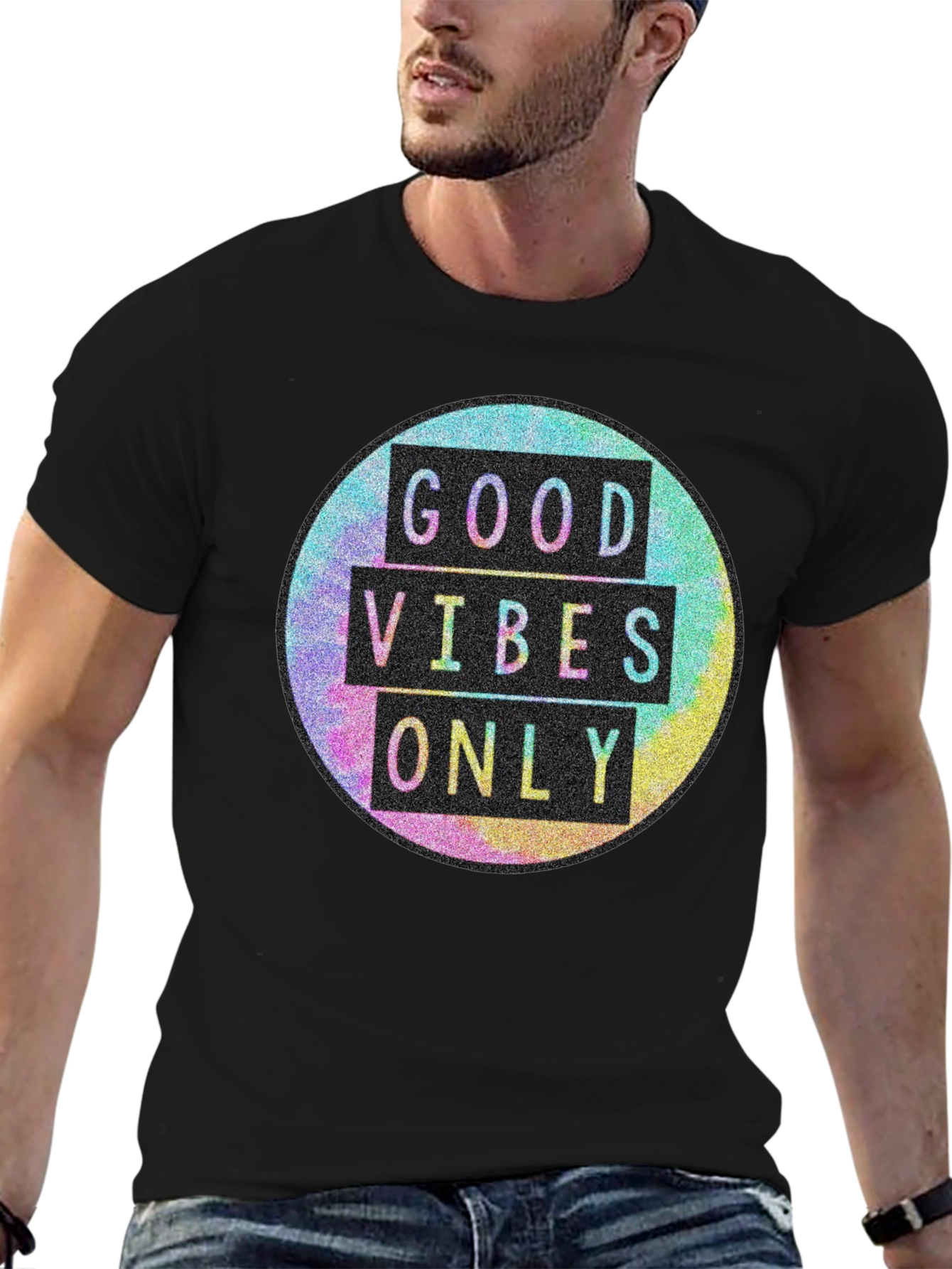 Good Vibes Only Graphic Tee - Trendy Casual Shirt