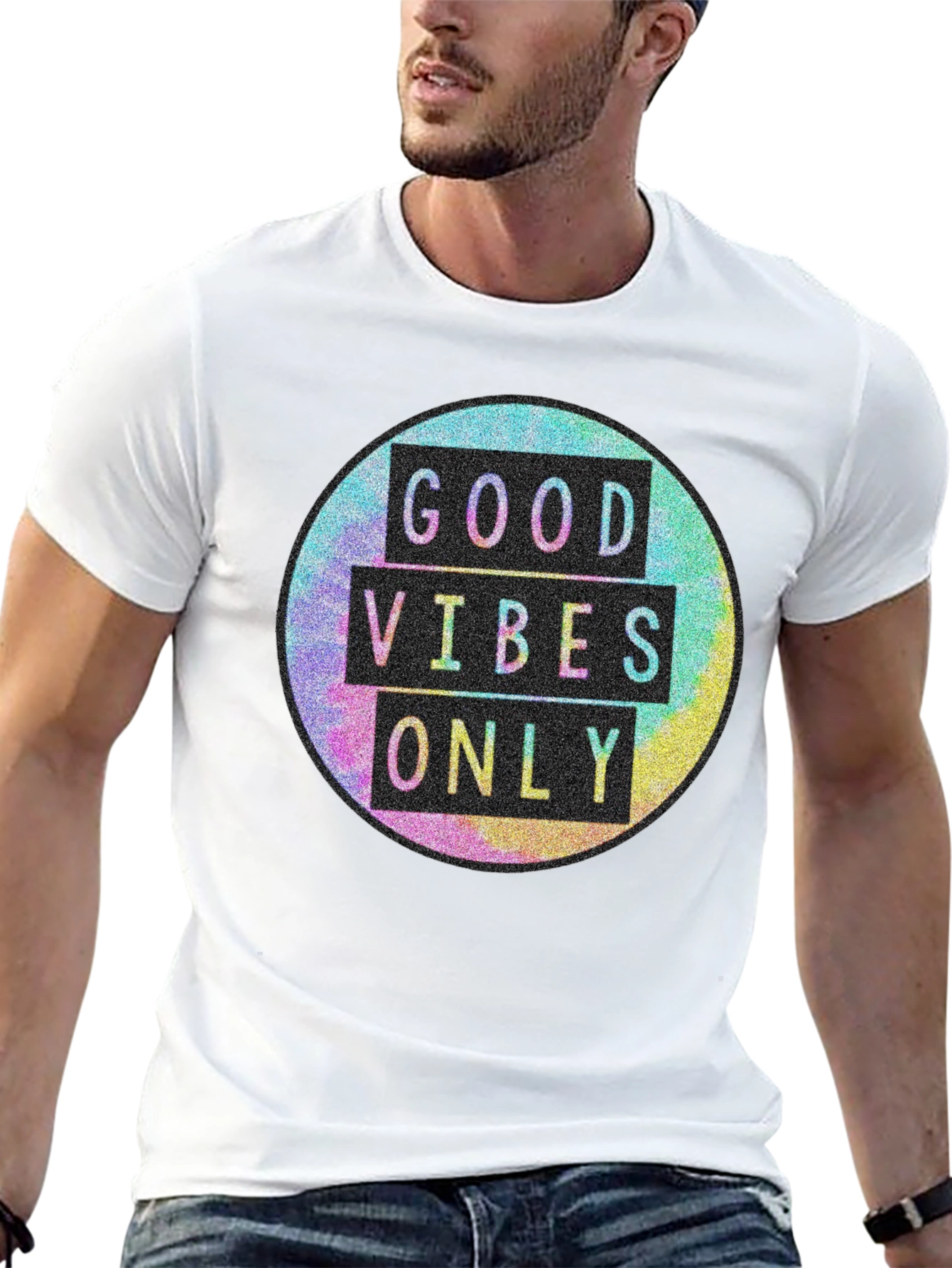Good Vibes Only Graphic Tee - Trendy Casual Shirt