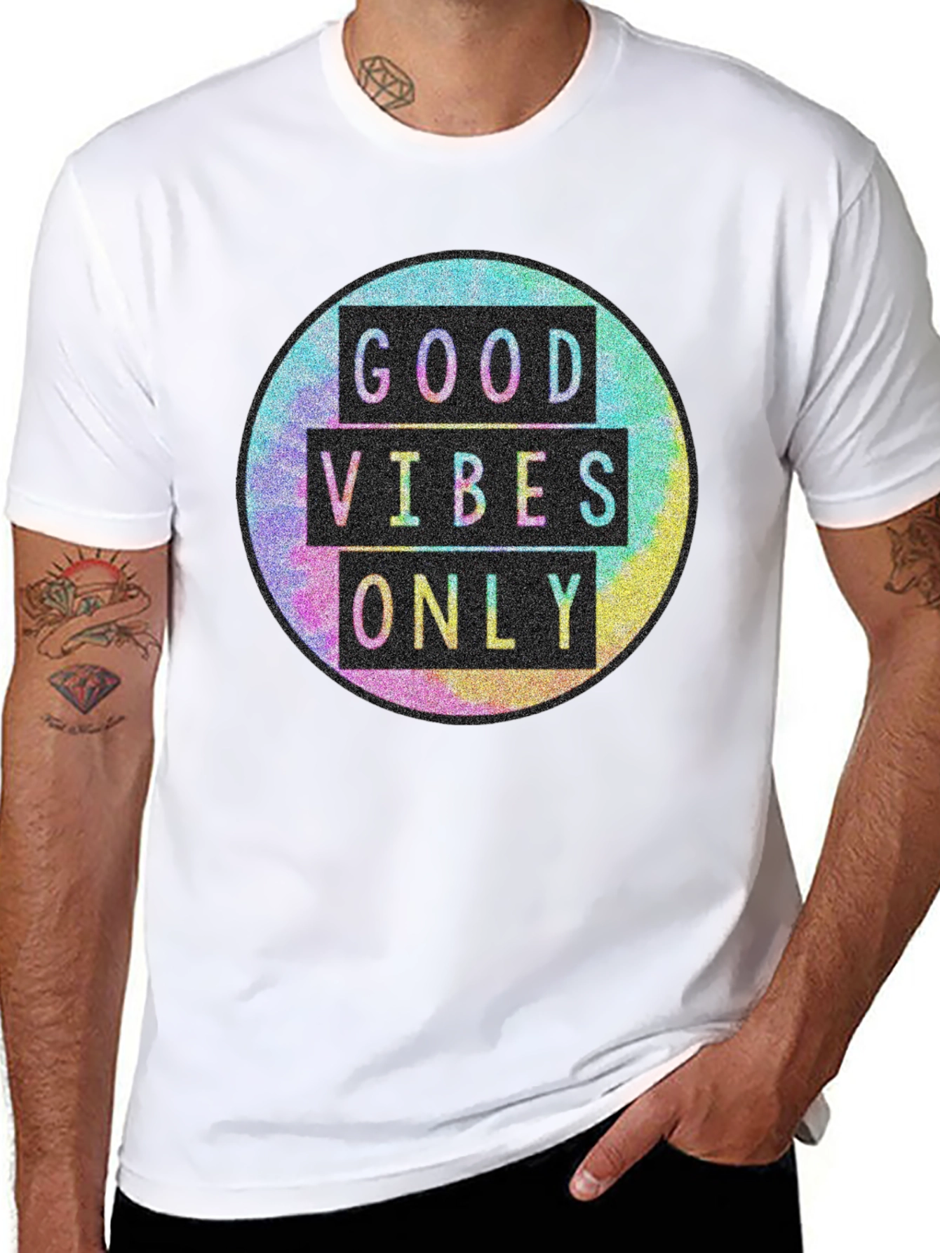 Good Vibes Only Graphic Tee - Trendy Casual Shirt