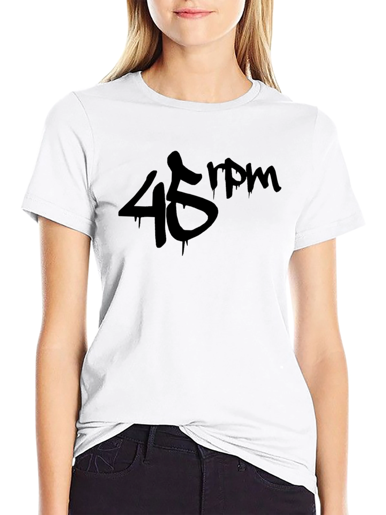 45 RPM Black Graphic T-Shirt - Music Lover Tee