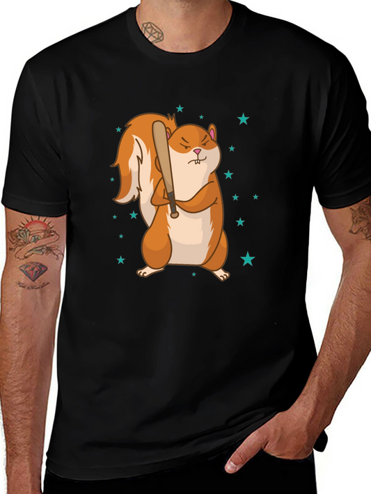 Squirrel with Baseball Bat Graphic Tee