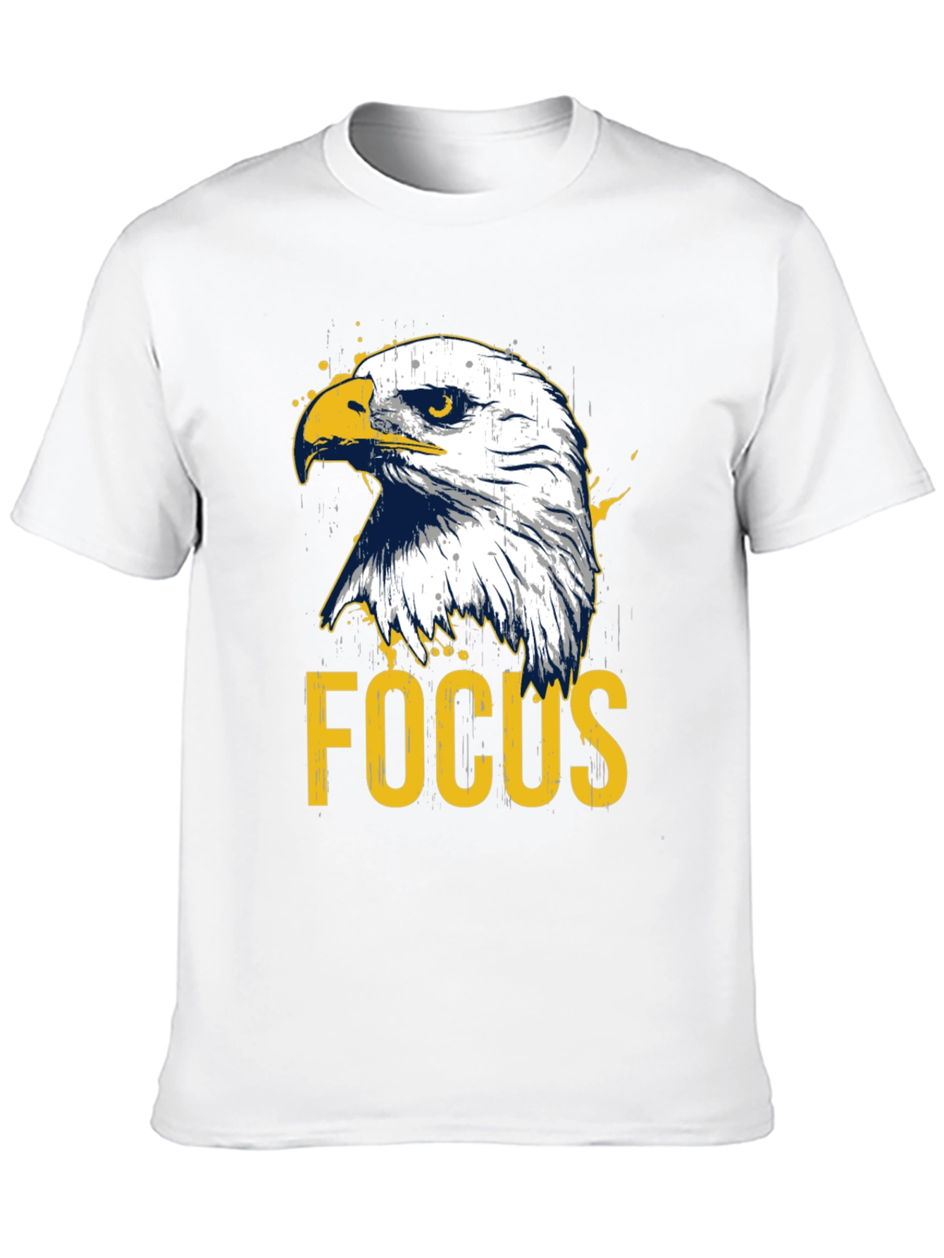 Eagle Focus Graphic Tee - Black Cotton T-Shirt
