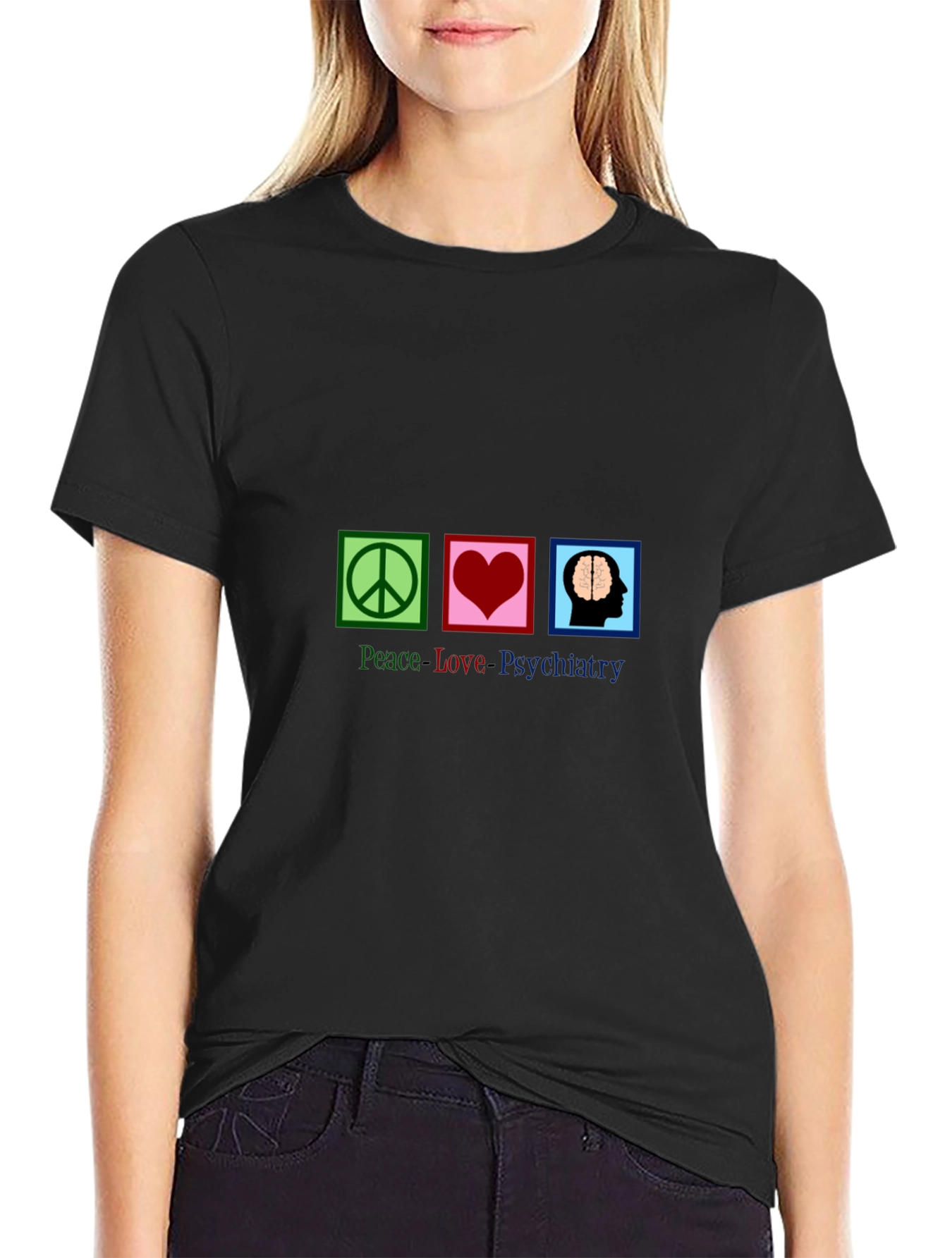 Peace Love Psychiatry Graphic T-Shirt