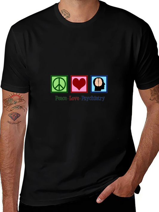 Peace Love Psychiatry Graphic T-Shirt