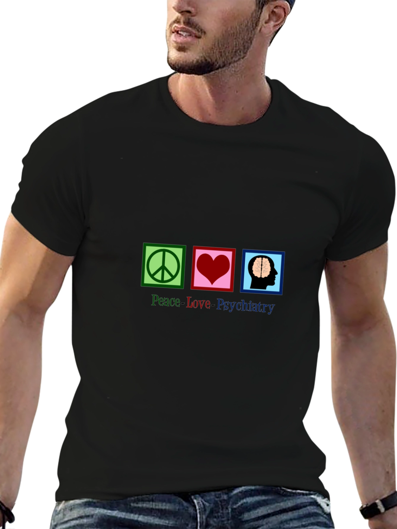 Peace Love Psychiatry Graphic T-Shirt