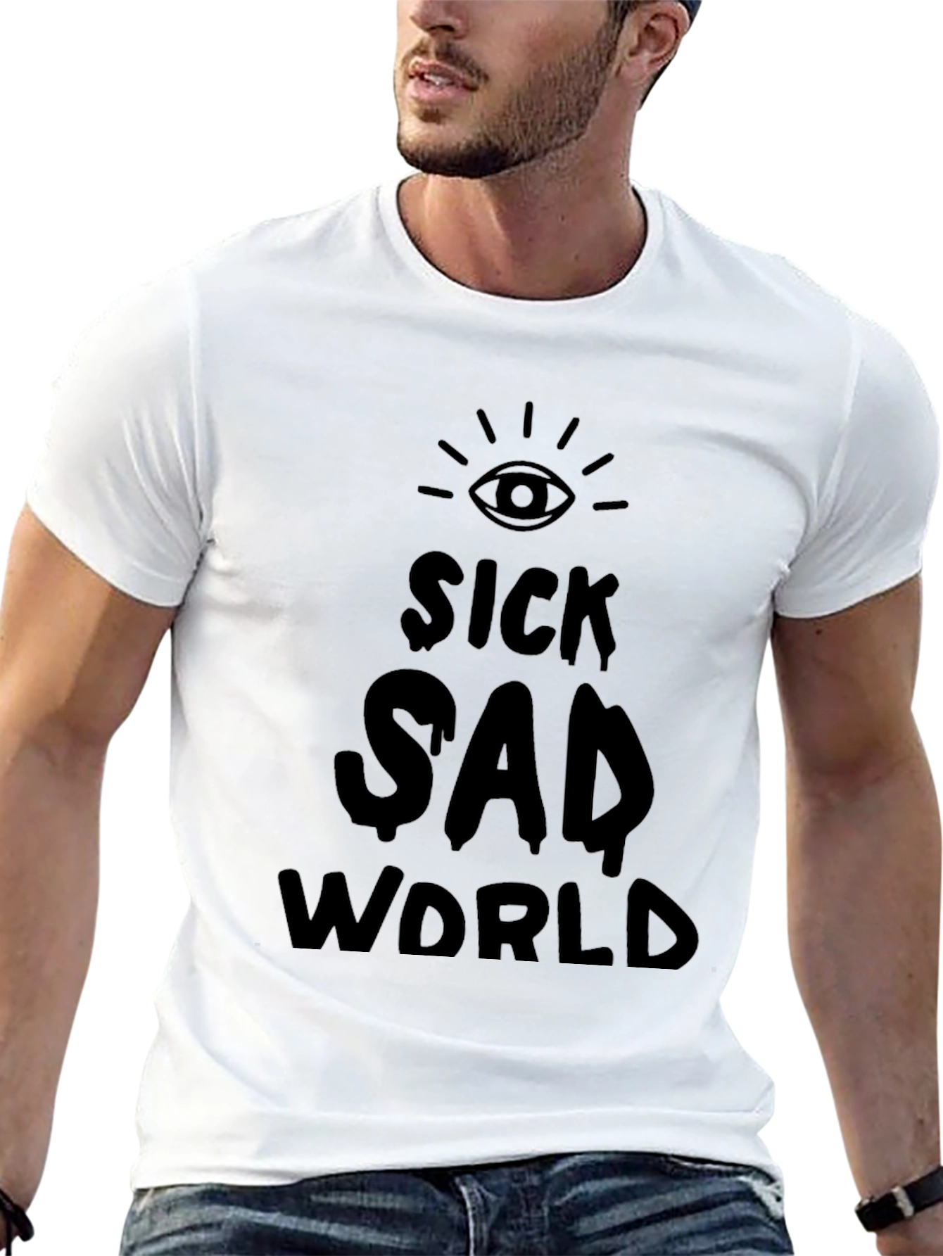 Sick Sad World Graphic T-Shirt - Black